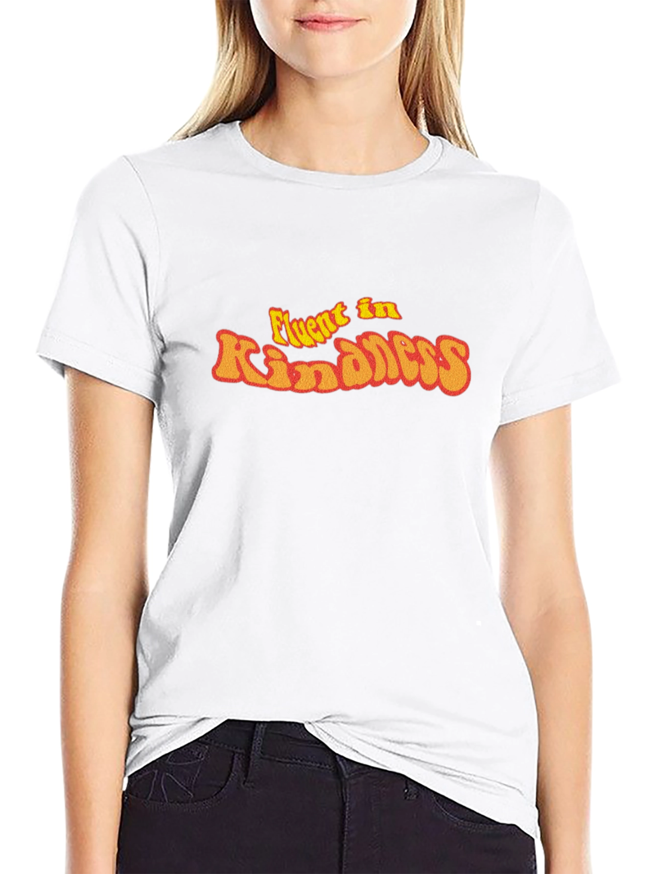 Fluent in Kindness Graphic T-Shirt - Positive Message Tee
