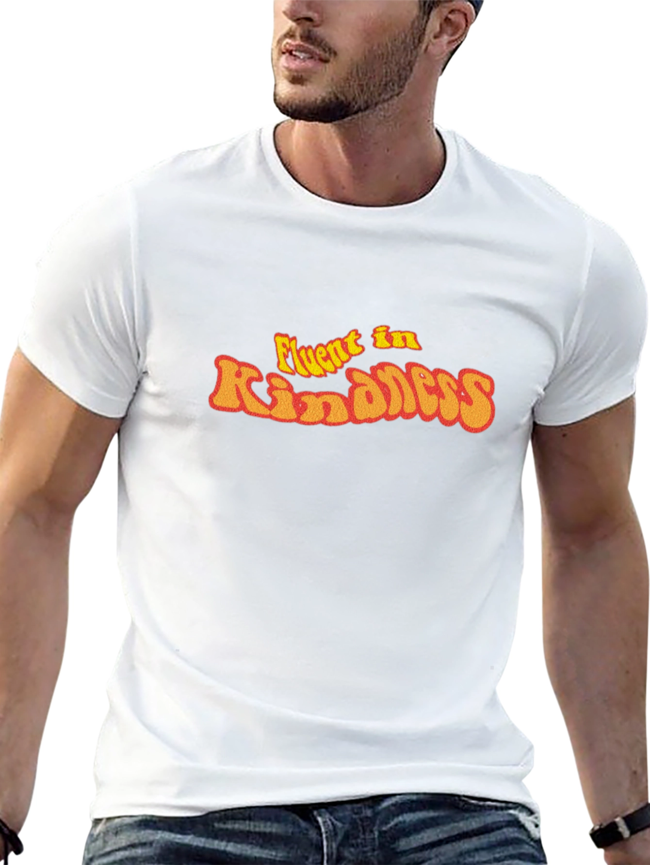 Fluent in Kindness Graphic T-Shirt - Positive Message Tee