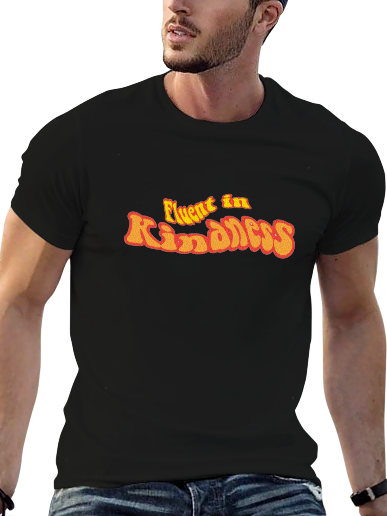 Fluent in Kindness Graphic T-Shirt - Positive Message Tee