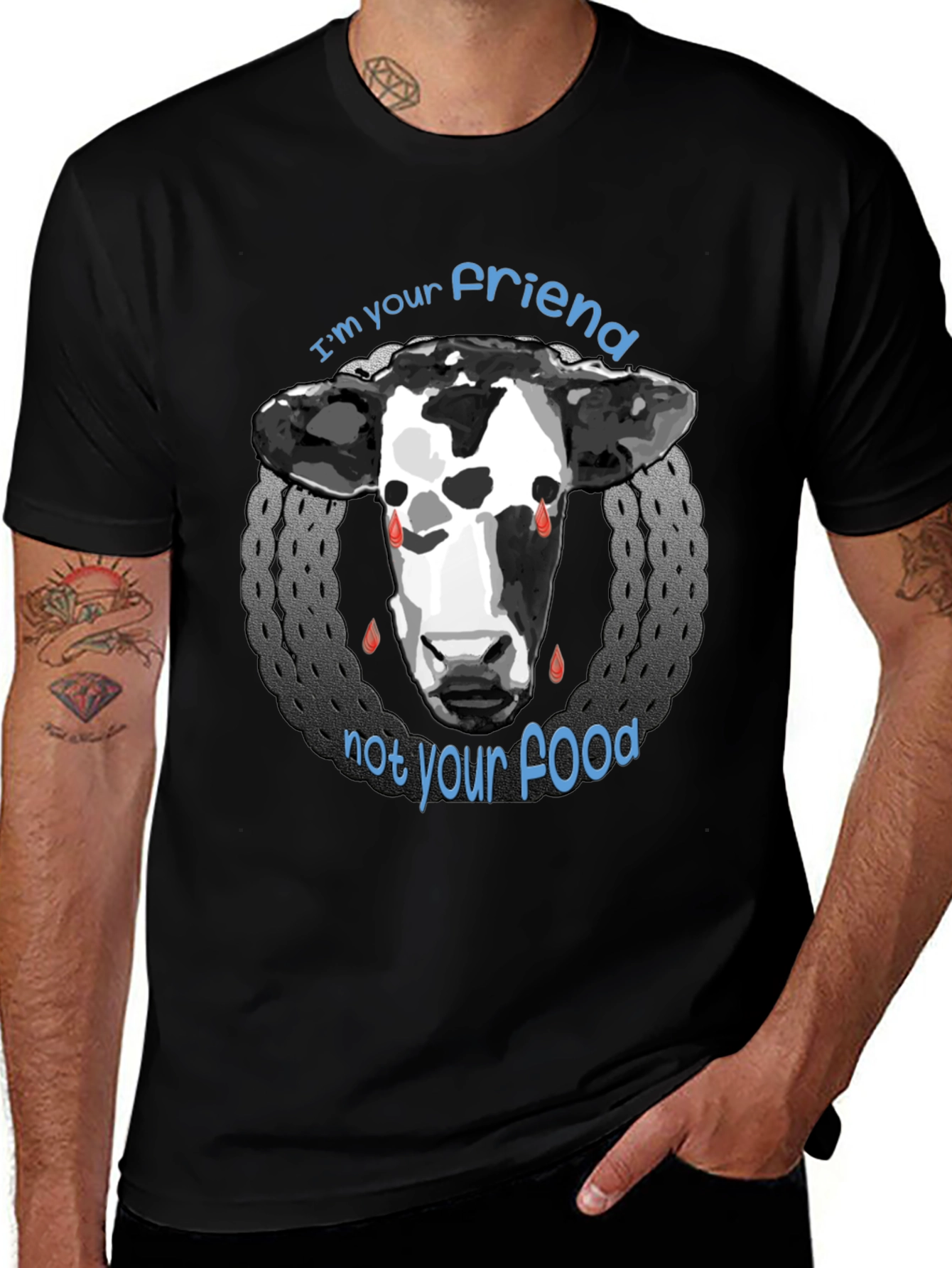 Vegan Friend Not Food Graphic Tee