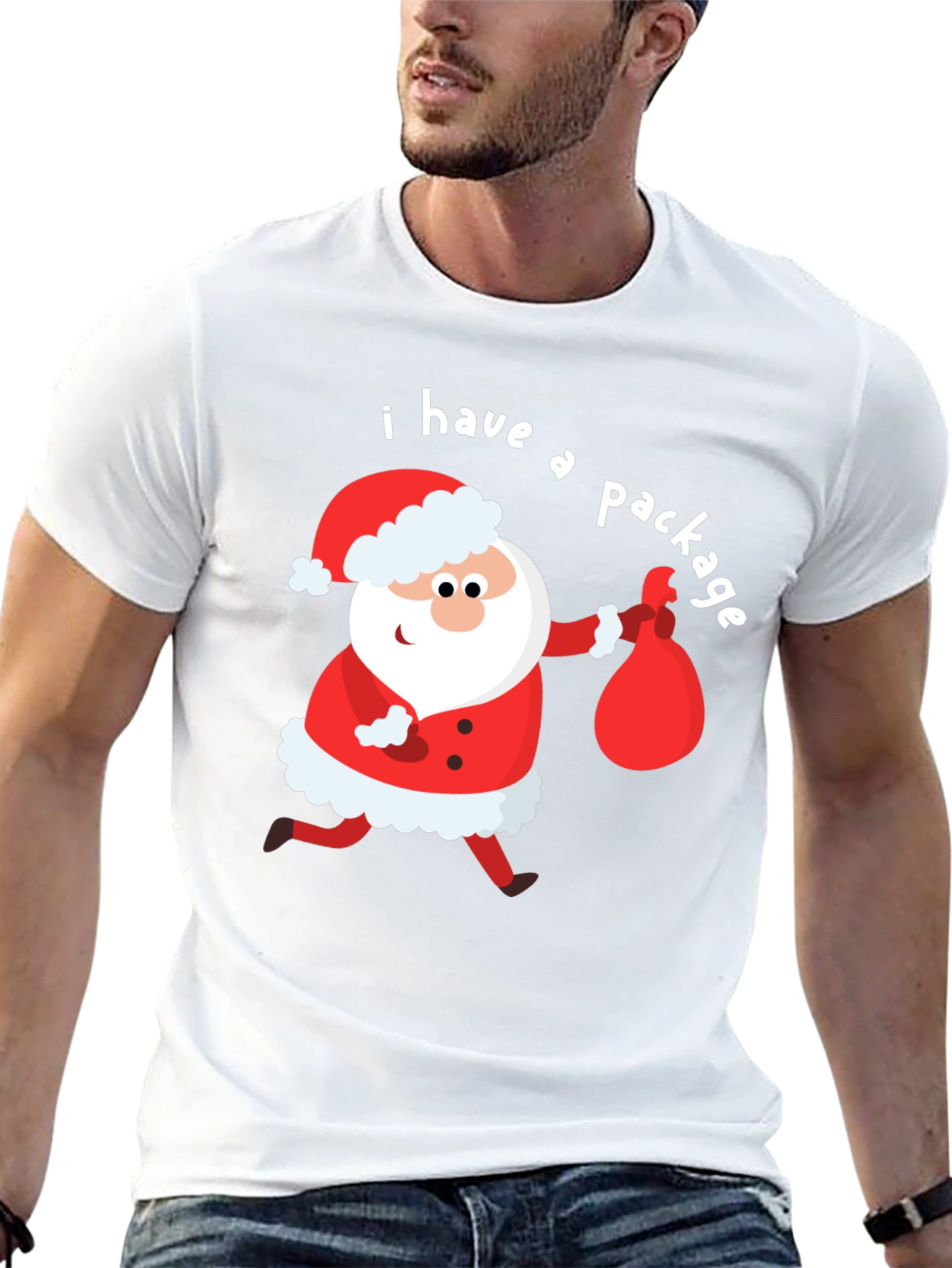 Funny Santa I Have a Package Holiday T-Shirt