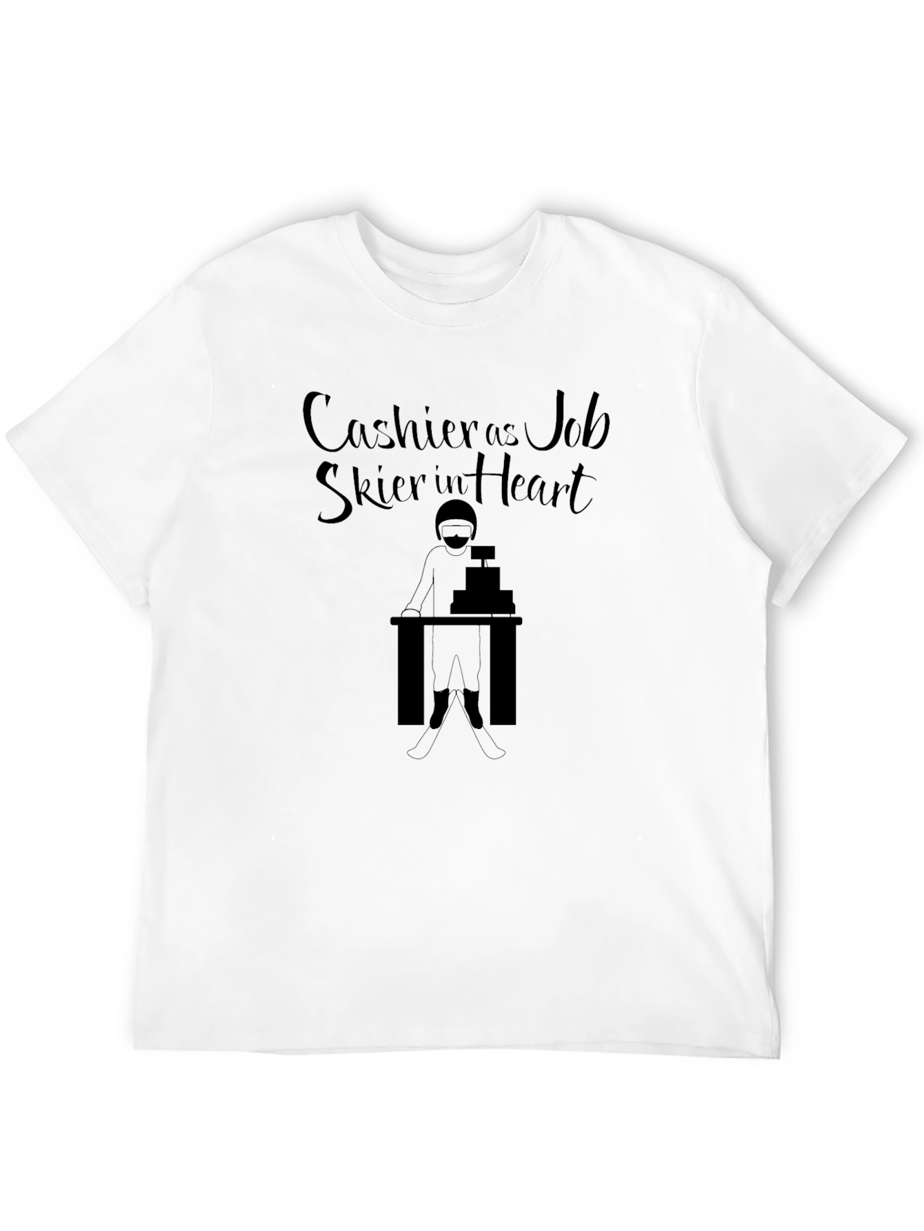 Cashier Skier T-Shirt - Job & Passion