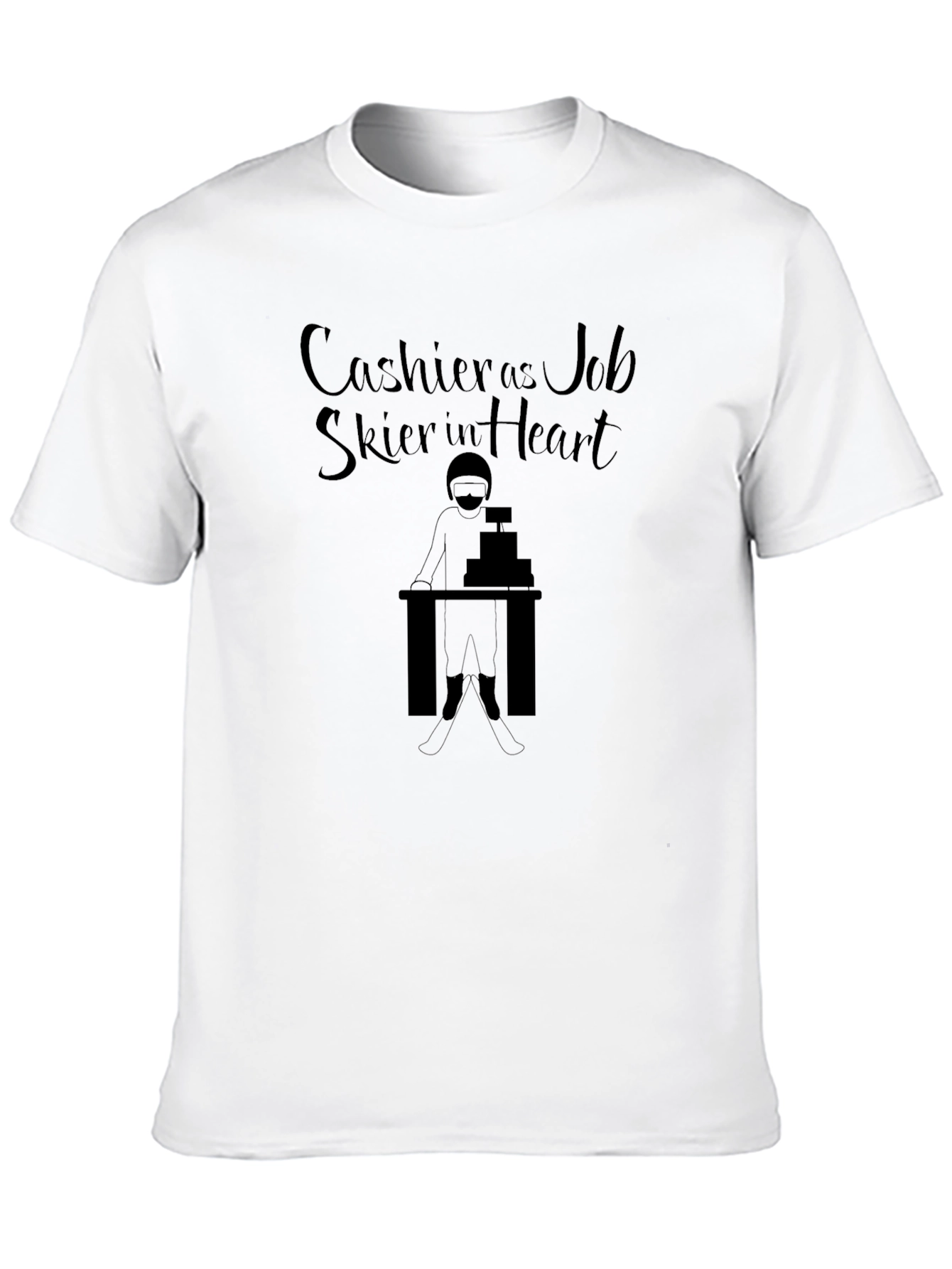 Cashier Skier T-Shirt - Job & Passion