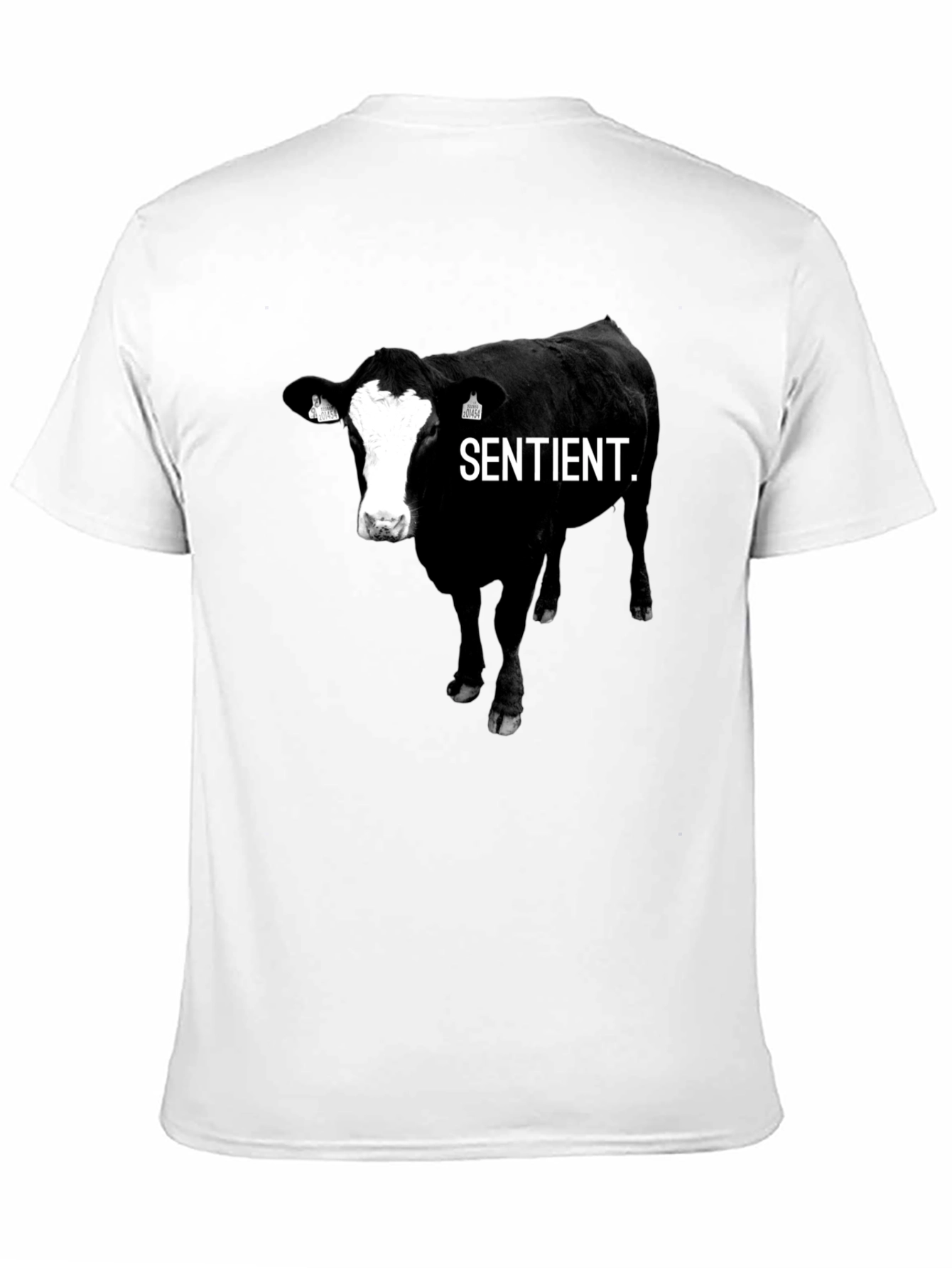 Sentient Cow Graphic Tee - Unisex Black T-Shirt