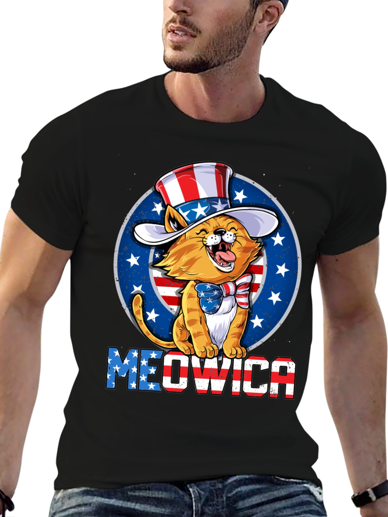 Meowica Patriotic Cat T-Shirt