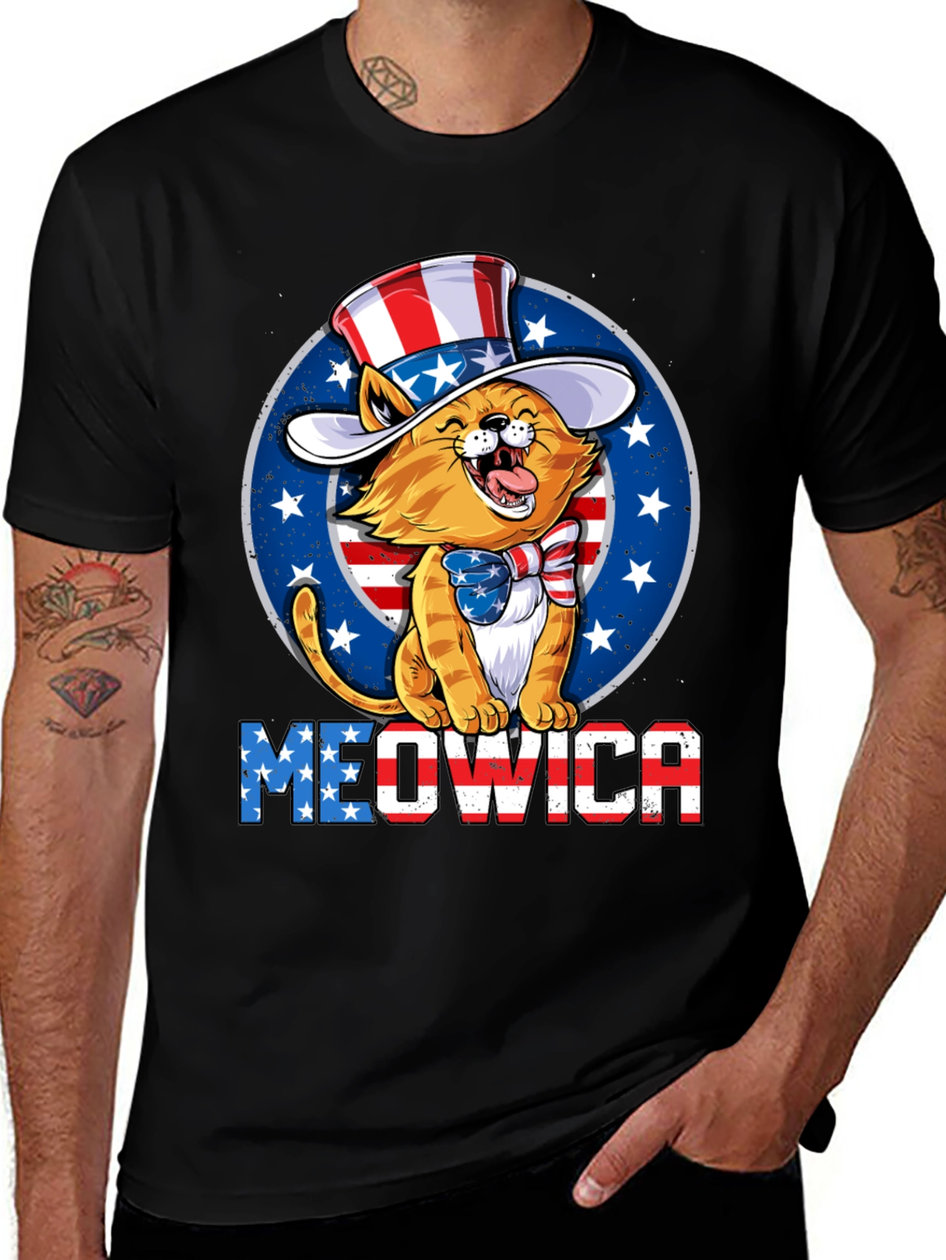 Meowica Patriotic Cat T-Shirt