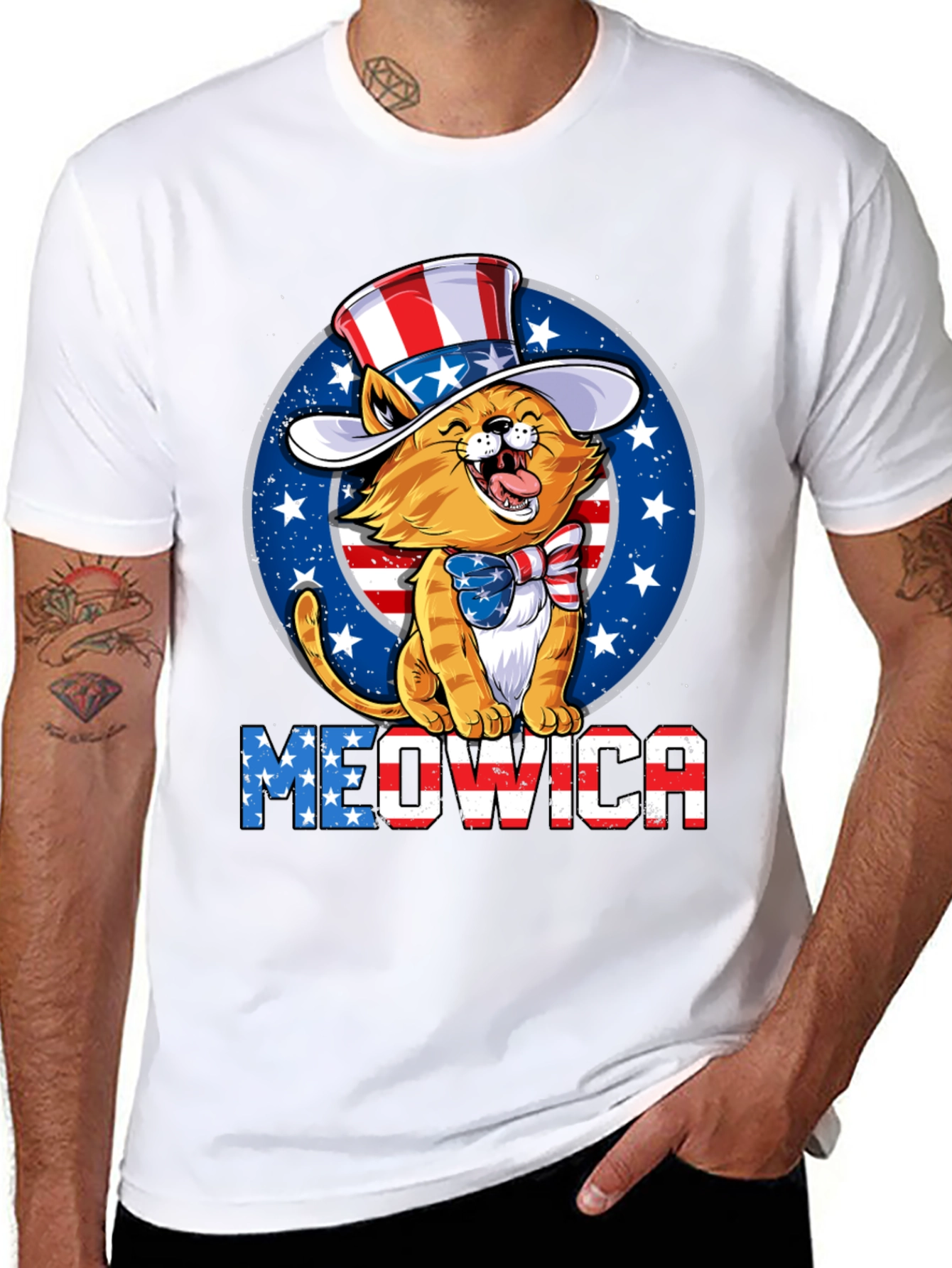 Meowica Patriotic Cat T-Shirt
