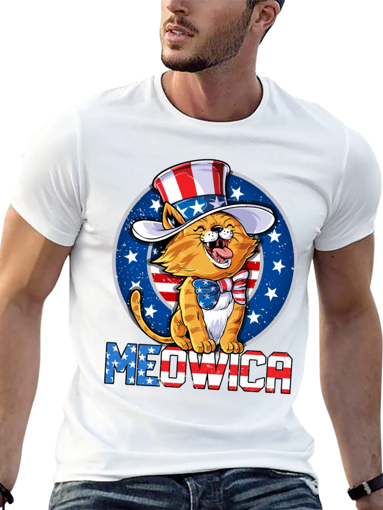 Meowica Patriotic Cat T-Shirt
