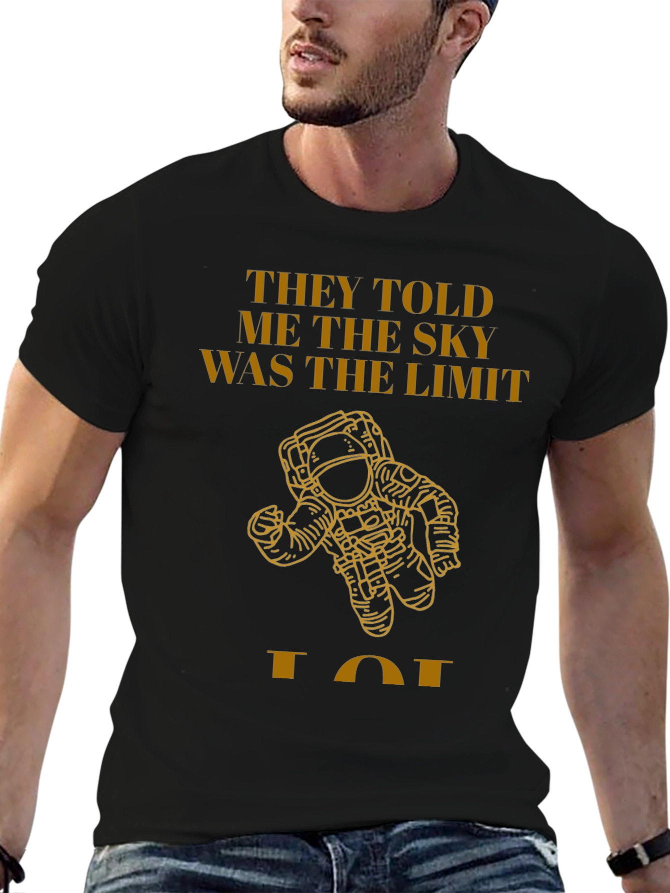 Sky is Not the Limit T-Shirt - Astronaut Graphic