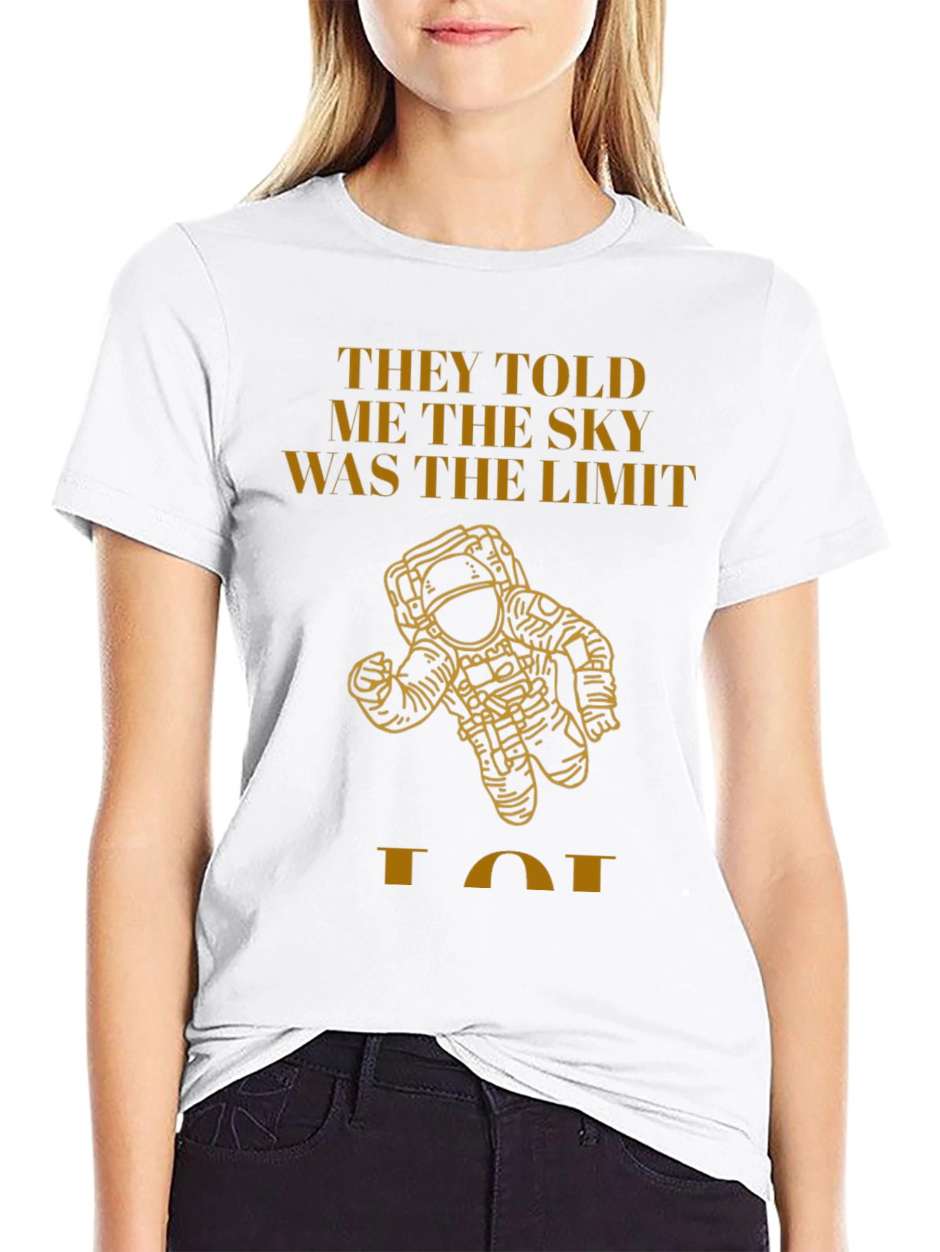 Sky is Not the Limit T-Shirt - Astronaut Graphic