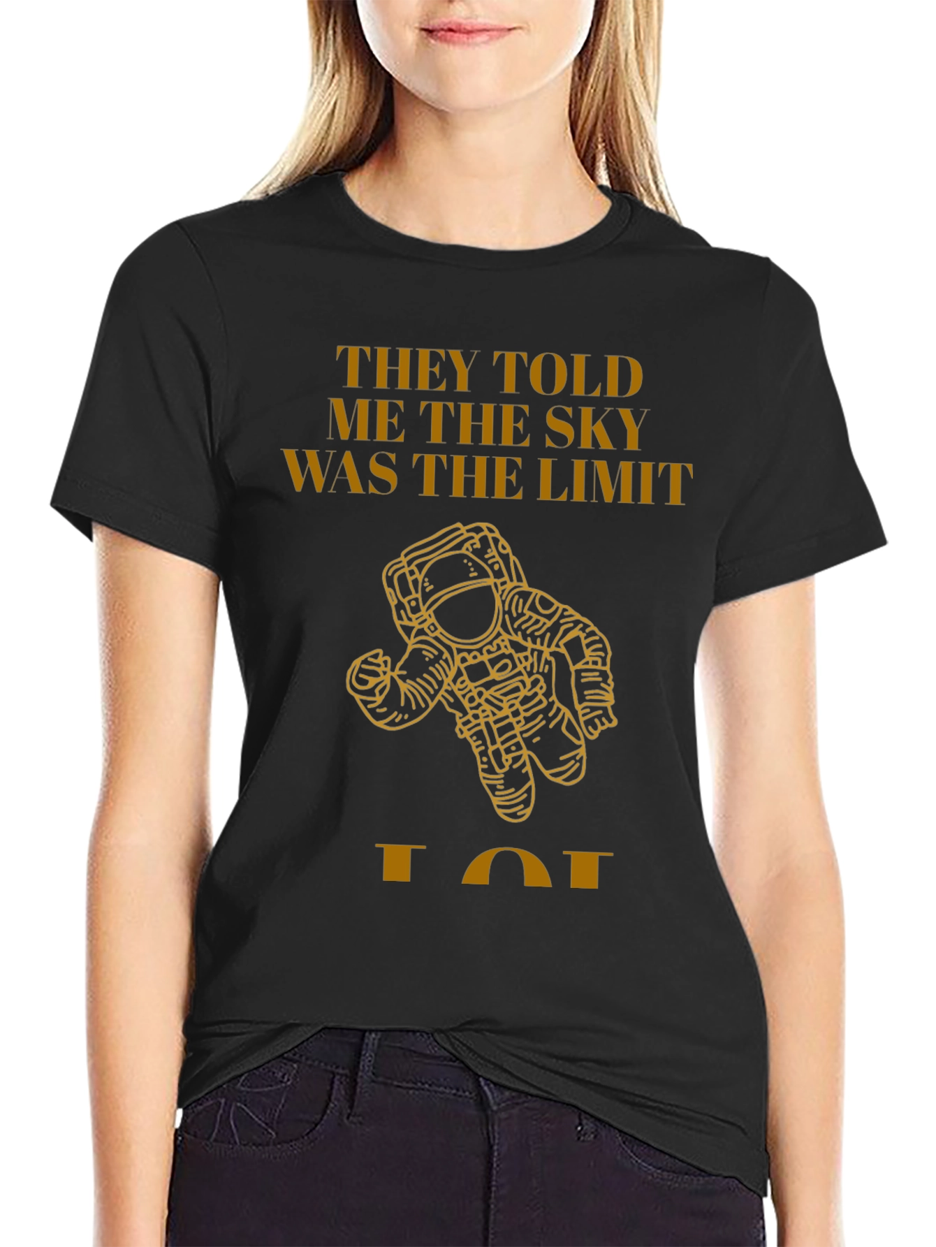 Sky is Not the Limit T-Shirt - Astronaut Graphic