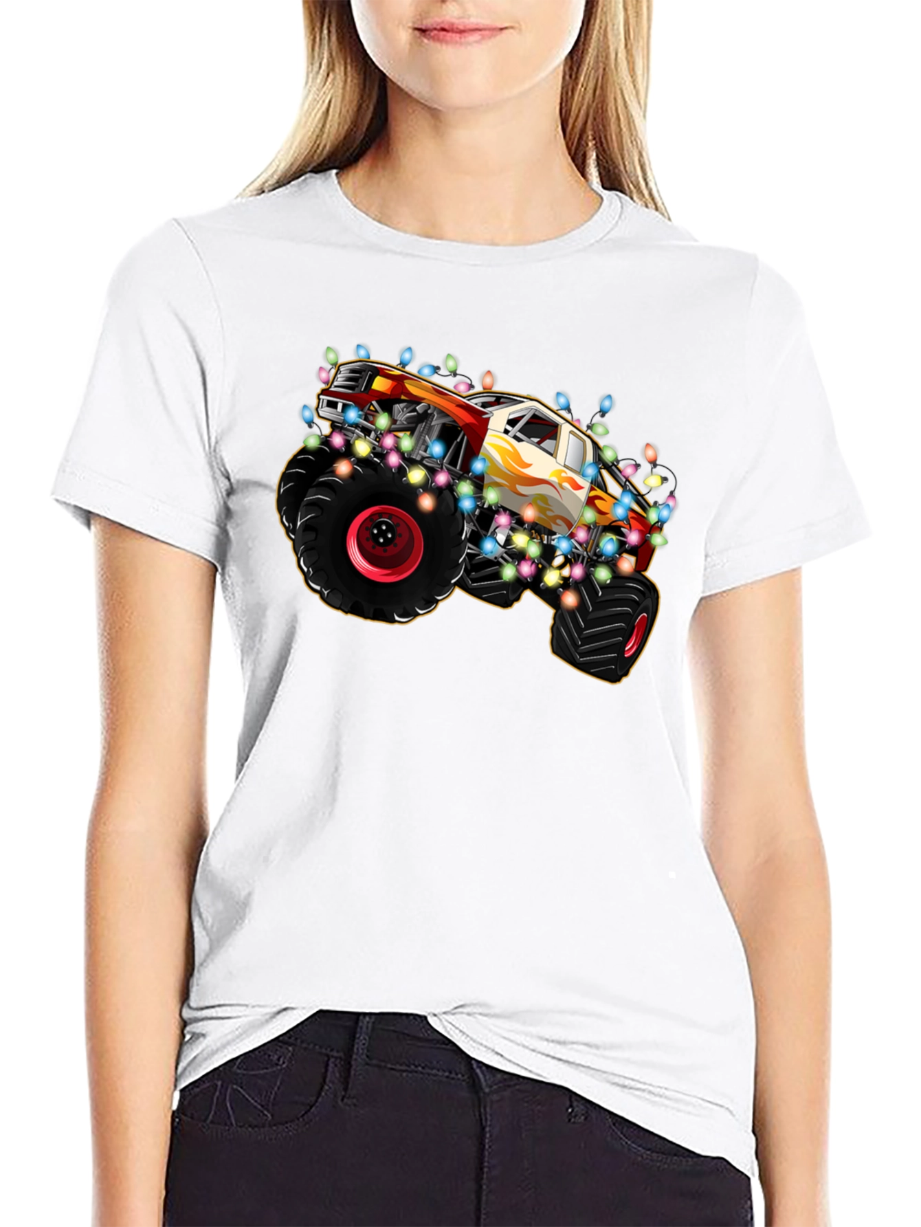 Monster Truck Christmas Lights T-Shirt