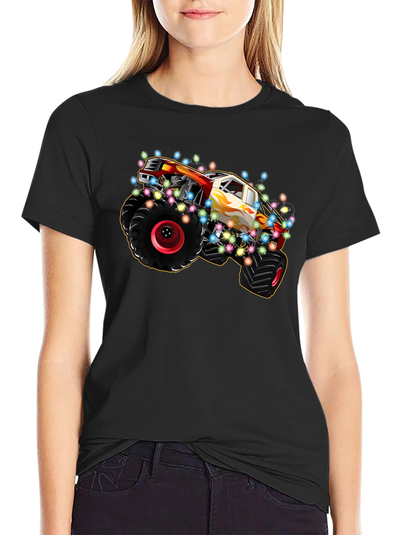 Monster Truck Christmas Lights T-Shirt