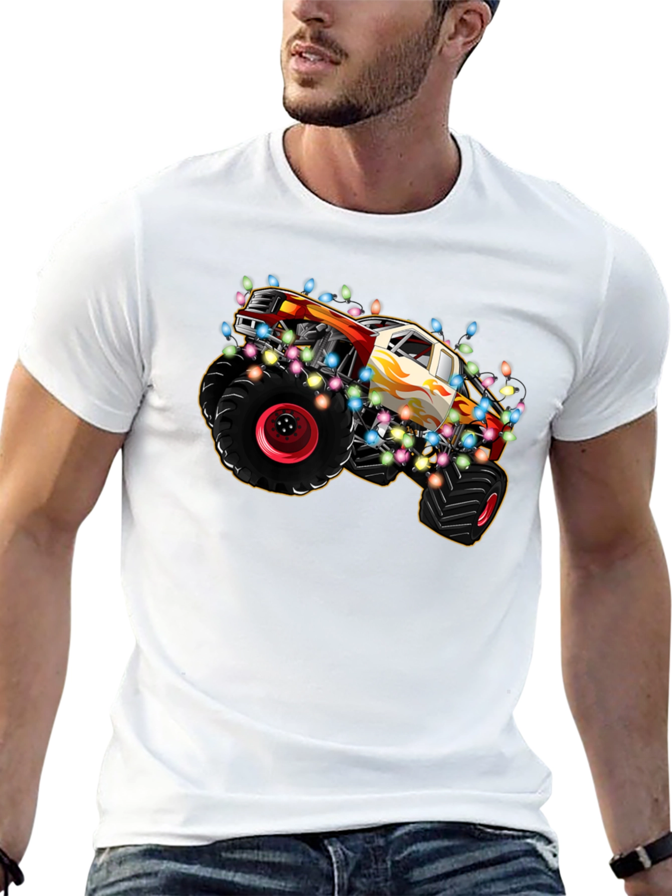 Monster Truck Christmas Lights T-Shirt