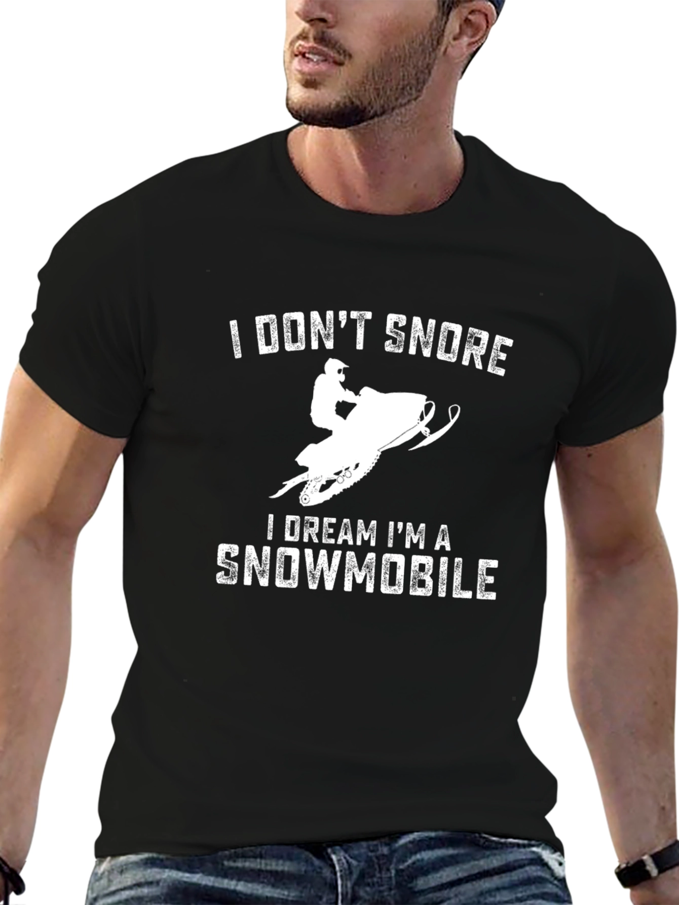 I Dont Snore Snowmobile Graphic Tee