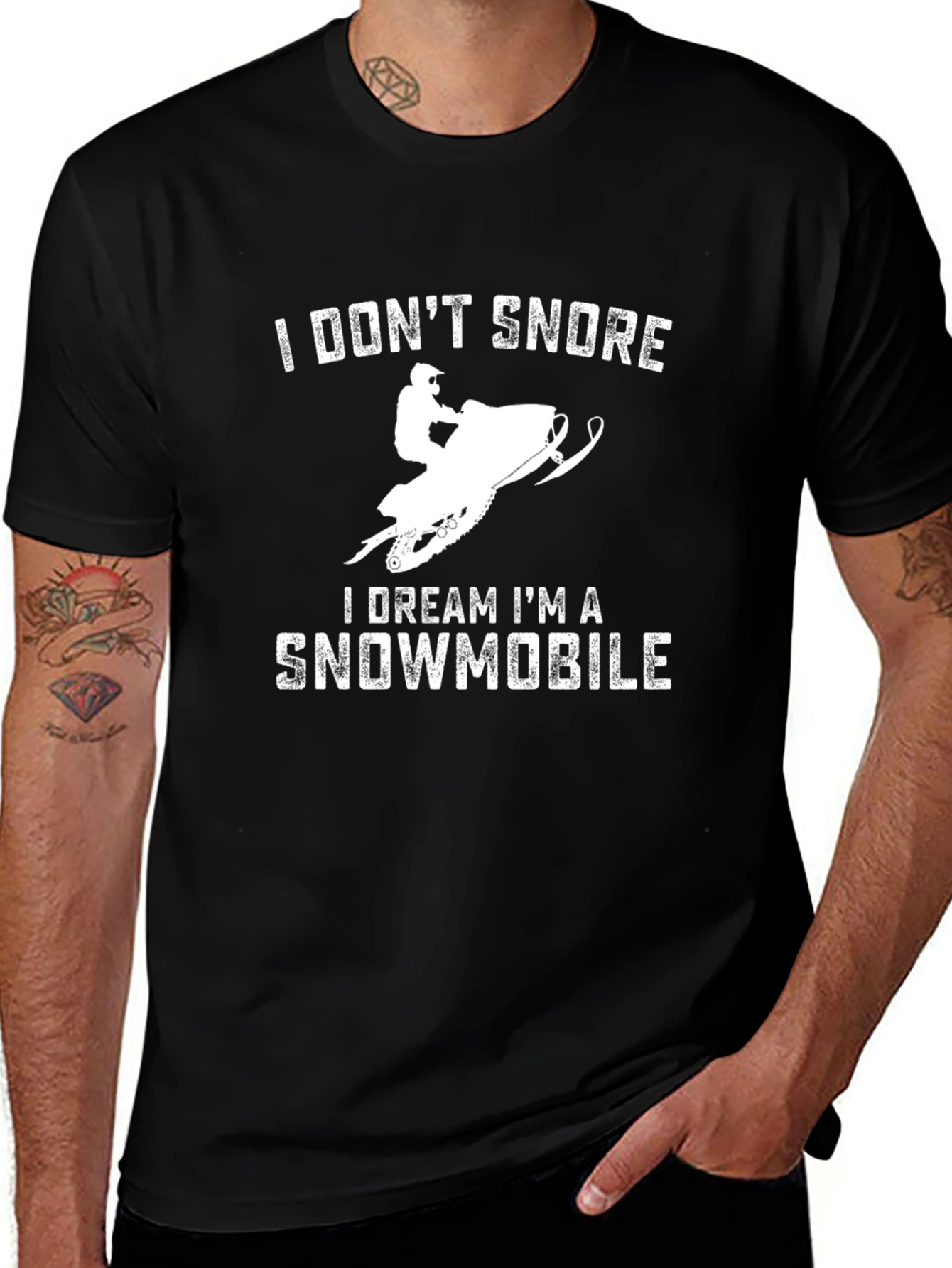 I Dont Snore Snowmobile Graphic Tee