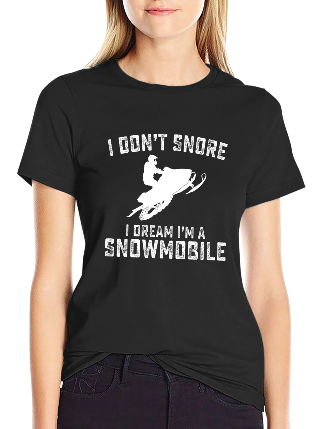 I Dont Snore Snowmobile Graphic Tee