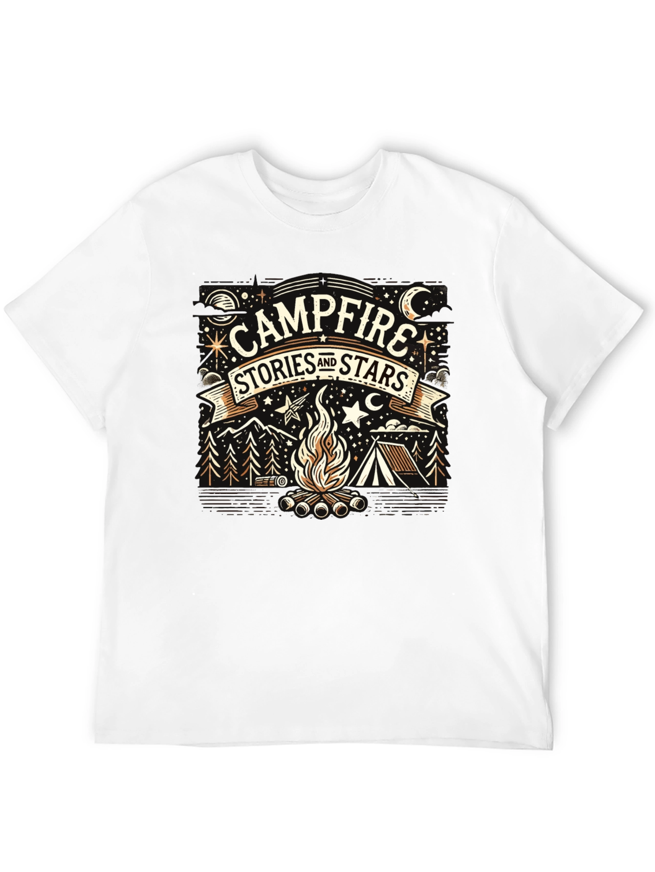 Campfire Stories and Stars Graphic Tee
