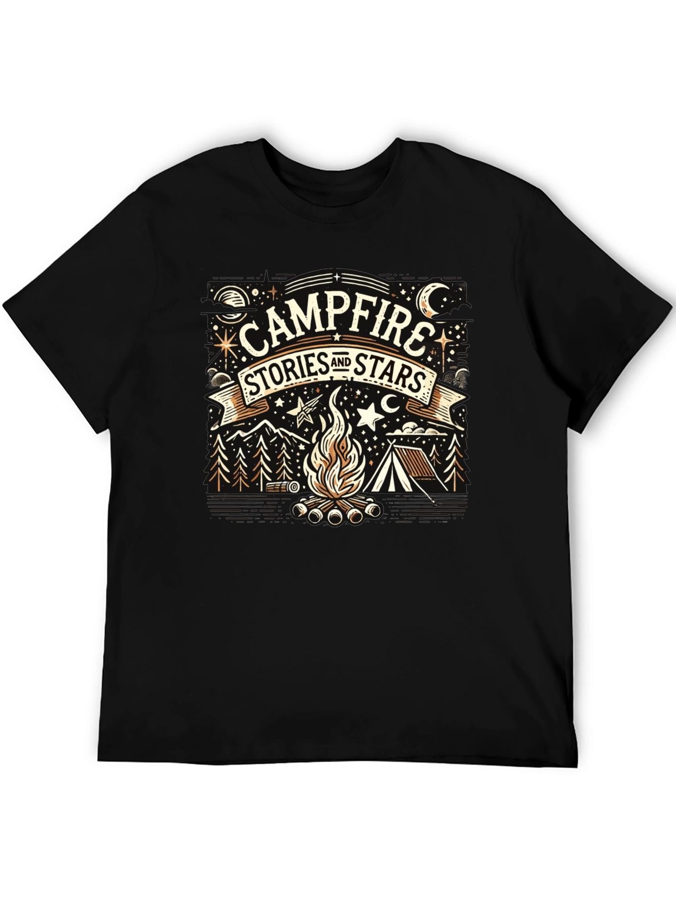 Campfire Stories and Stars Graphic Tee