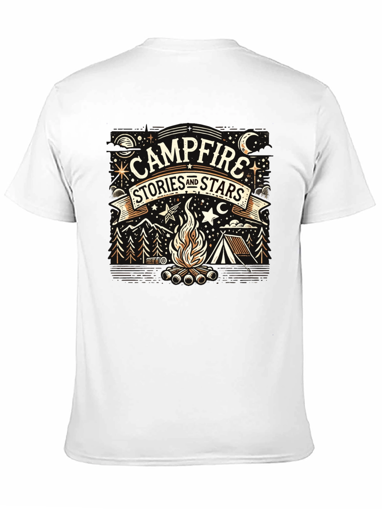Campfire Stories and Stars Graphic Tee