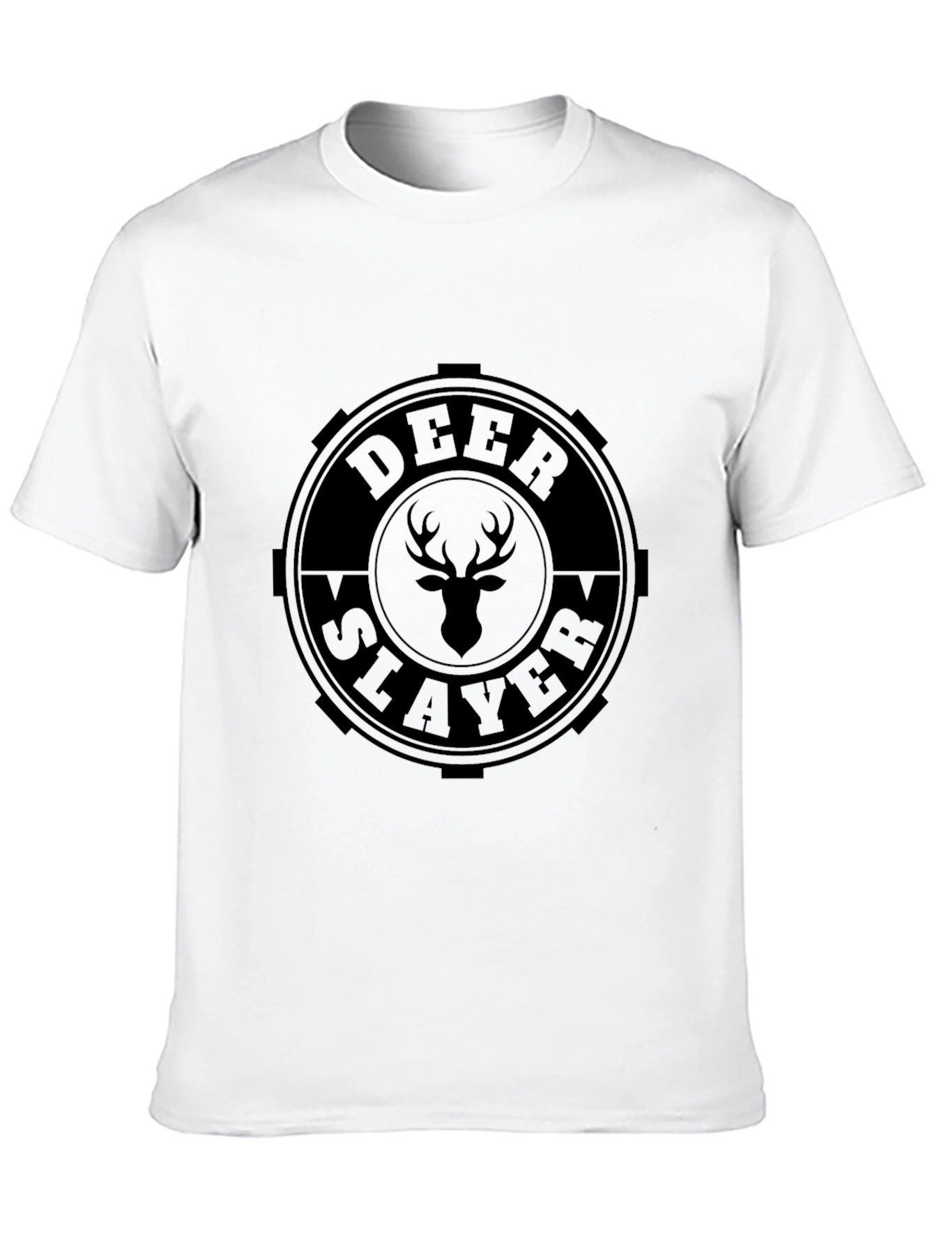 Deer Slayer Graphic T-Shirt - Black Cotton Tee