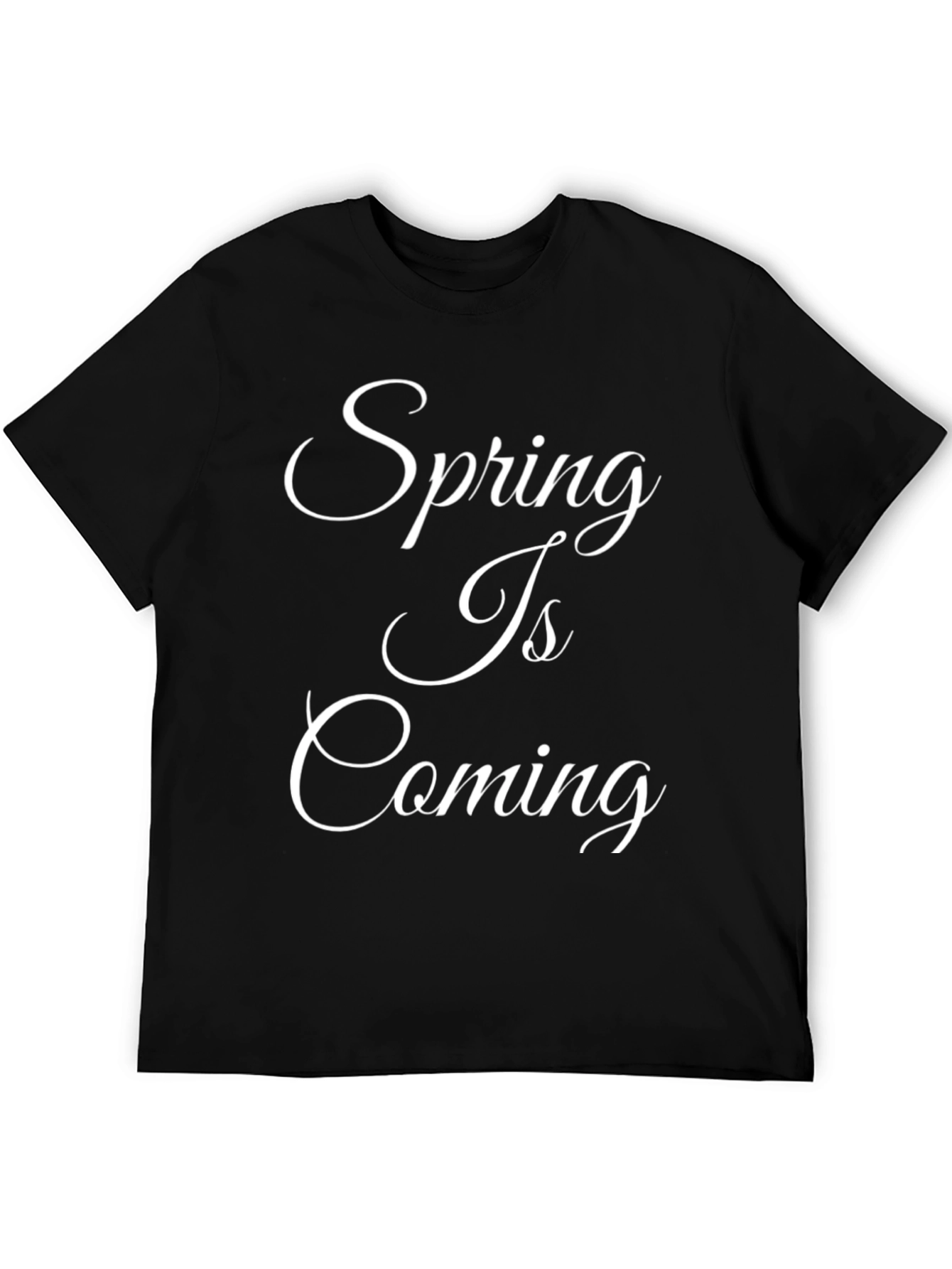 Spring Is Coming Black T-Shirt