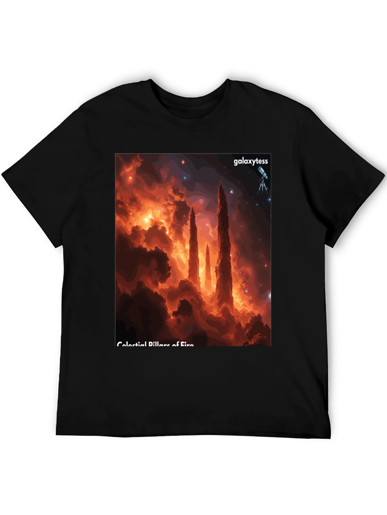 Celestial Pillars of Fire Graphic Tee