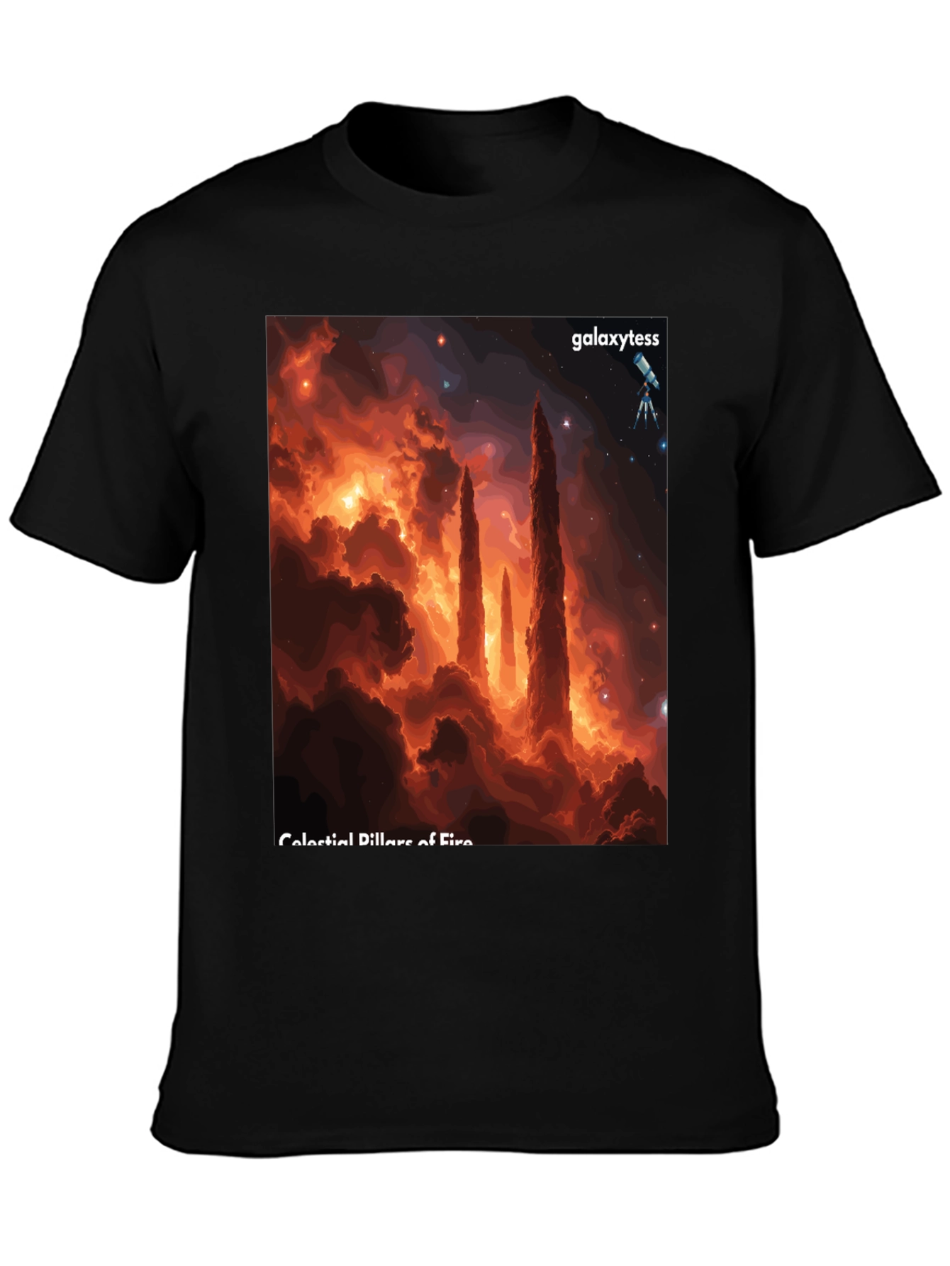 Celestial Pillars of Fire Graphic Tee