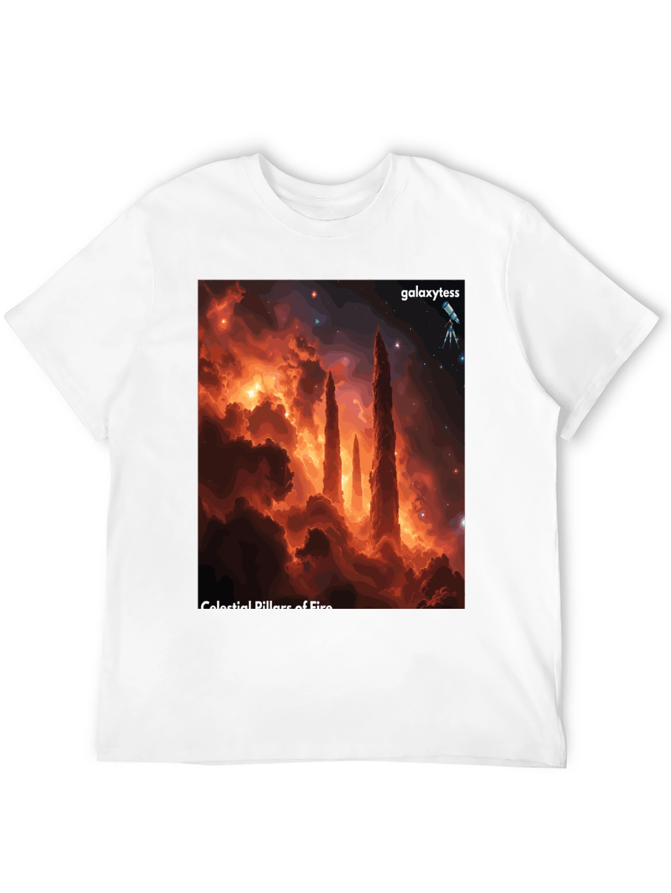 Celestial Pillars of Fire Graphic Tee