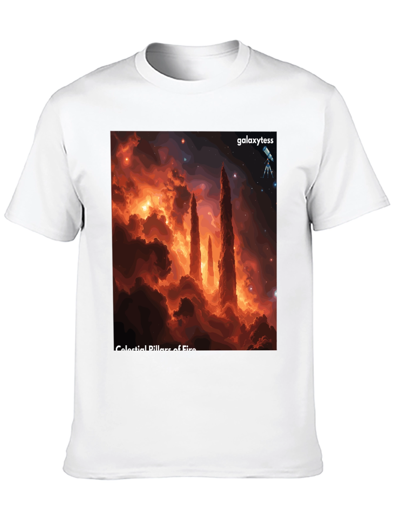 Celestial Pillars of Fire Graphic Tee