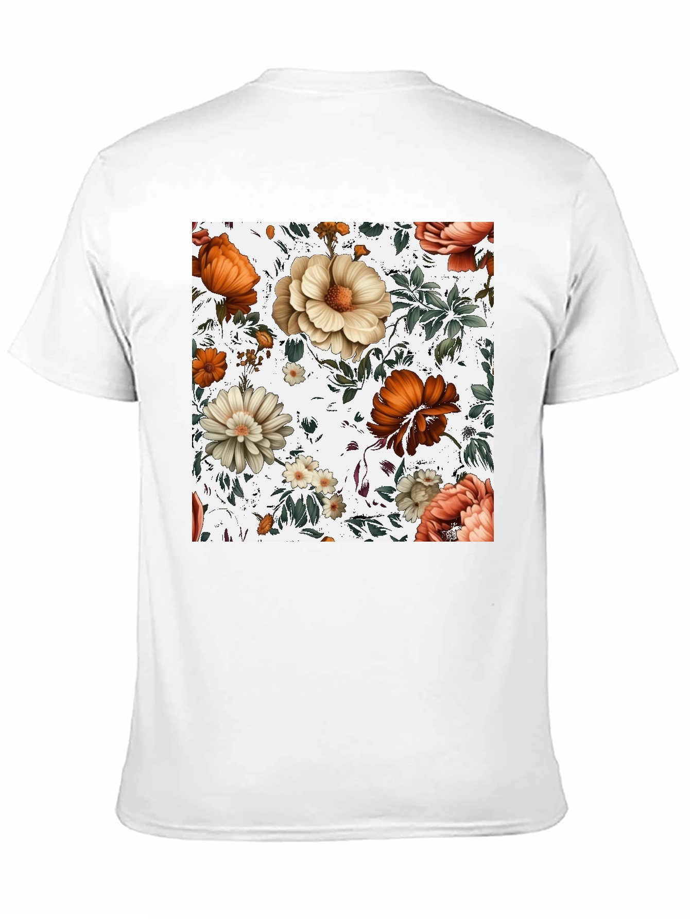 Floral Print Crew Neck Tee