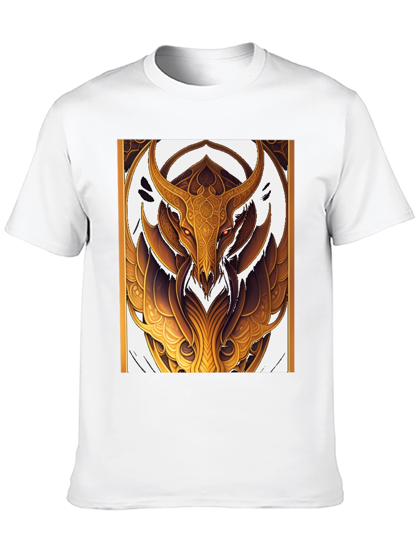 Golden Minotaur Graphic Black T-Shirt