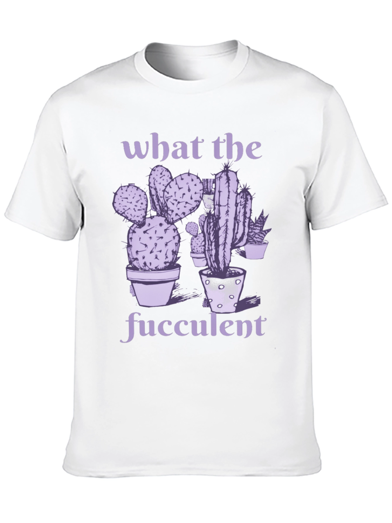 What The Fucculent Black T-Shirt - Cactus Graphic Tee