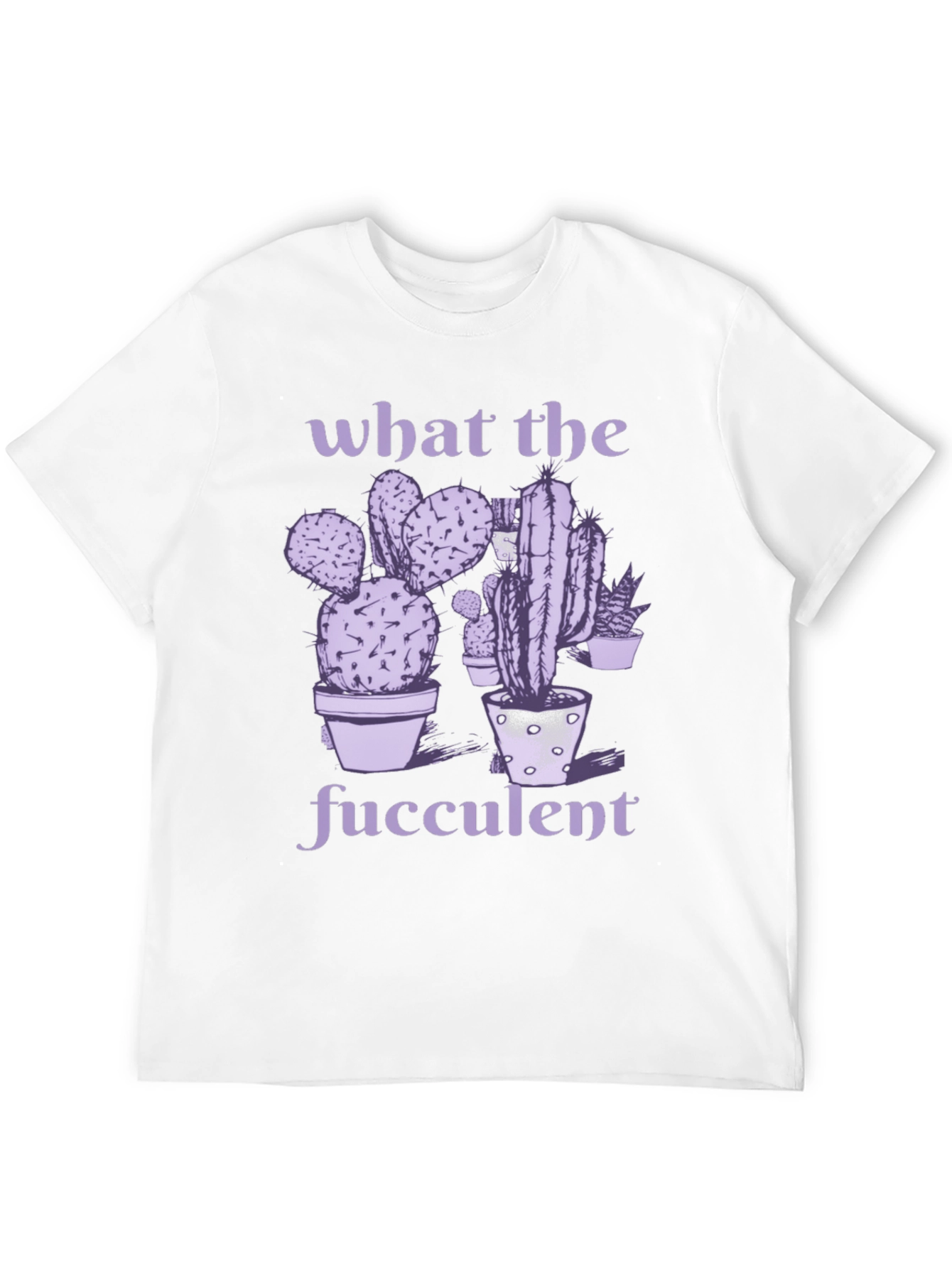 What The Fucculent Black T-Shirt - Cactus Graphic Tee