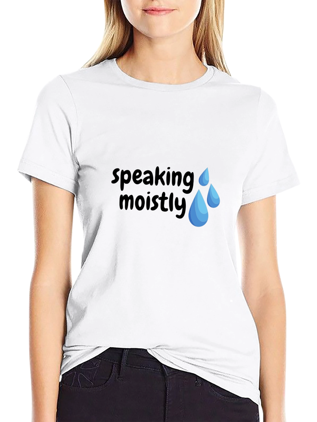 Speaking Moistly Graphic T-Shirt - Unisex Black Tee