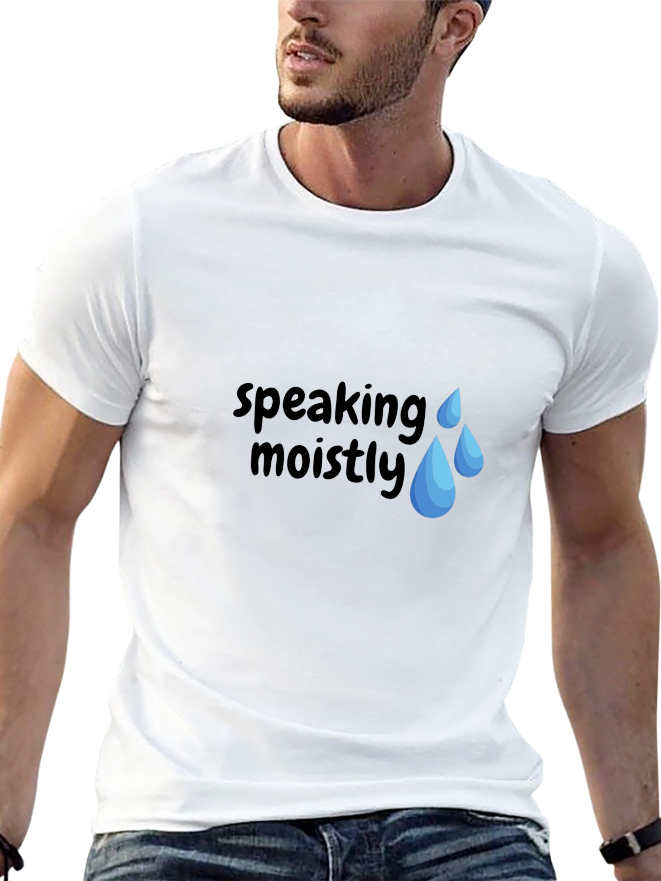 Speaking Moistly Graphic T-Shirt - Unisex Black Tee