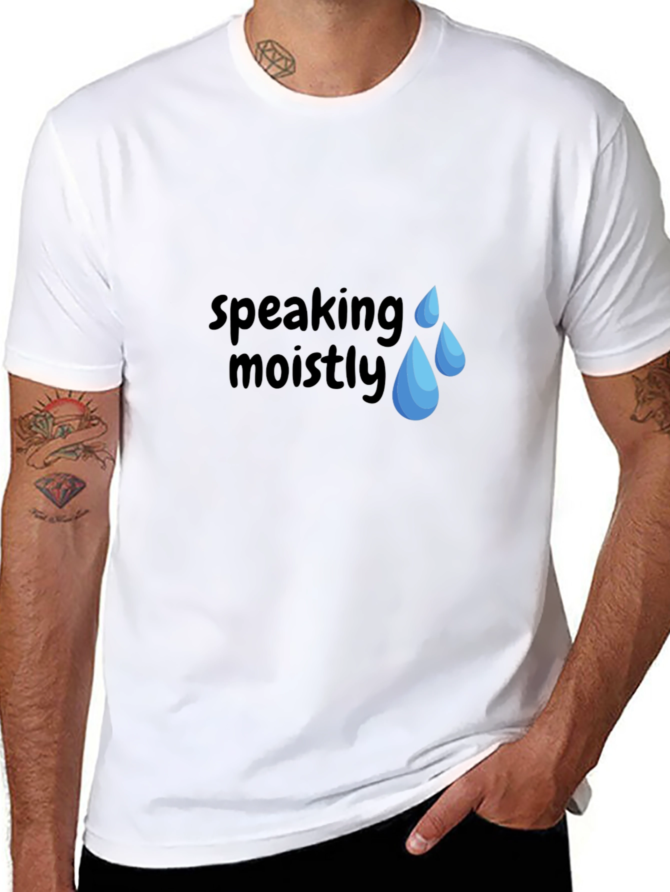 Speaking Moistly Graphic T-Shirt - Unisex Black Tee