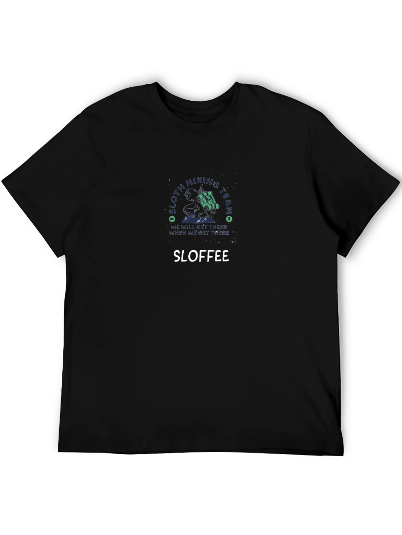 Sloffee Sloth Hiking Team Graphic T-Shirt
