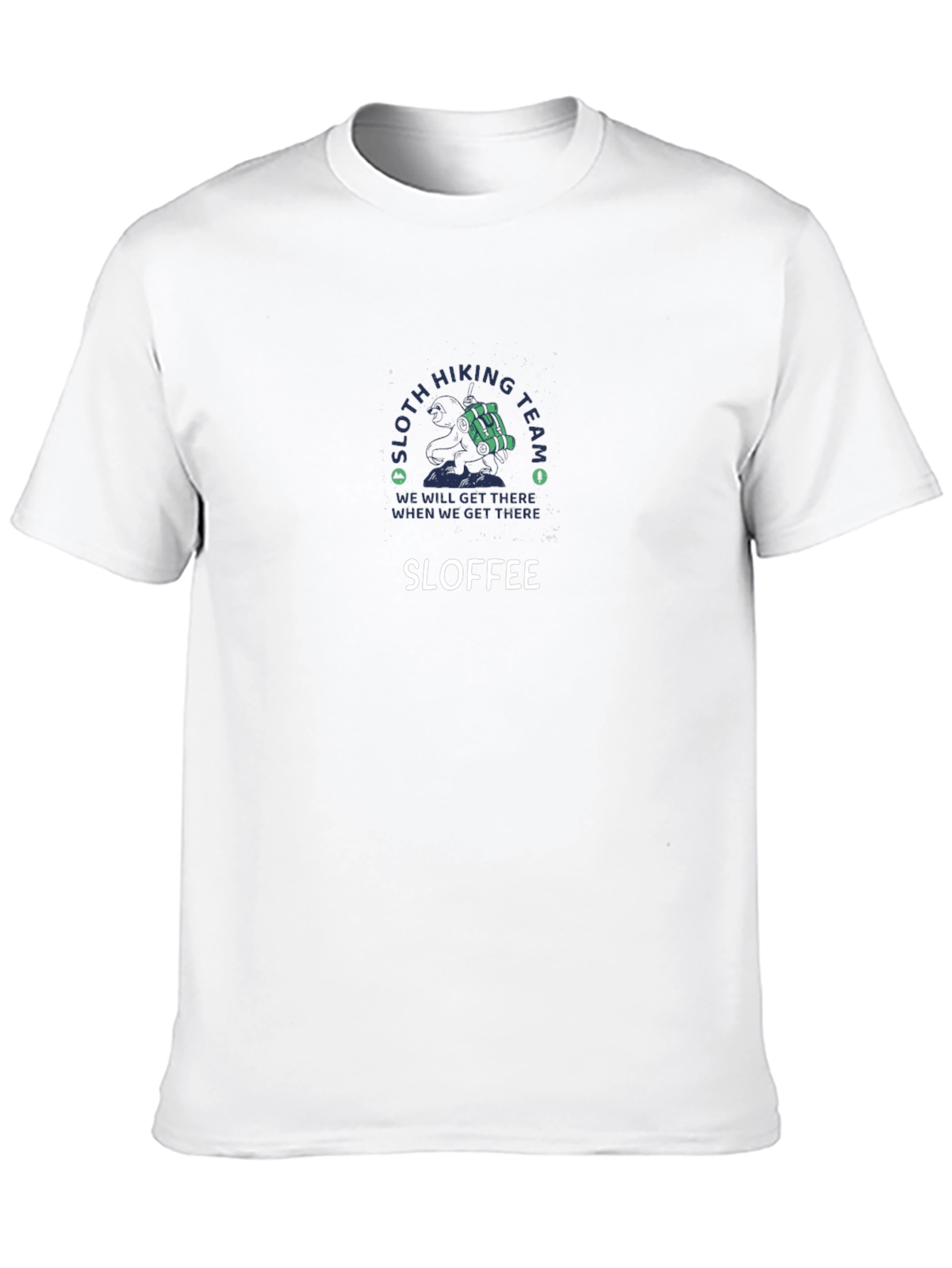 Sloffee Sloth Hiking Team Graphic T-Shirt
