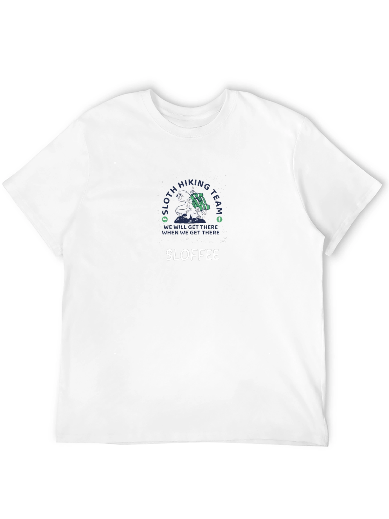 Sloffee Sloth Hiking Team Graphic T-Shirt