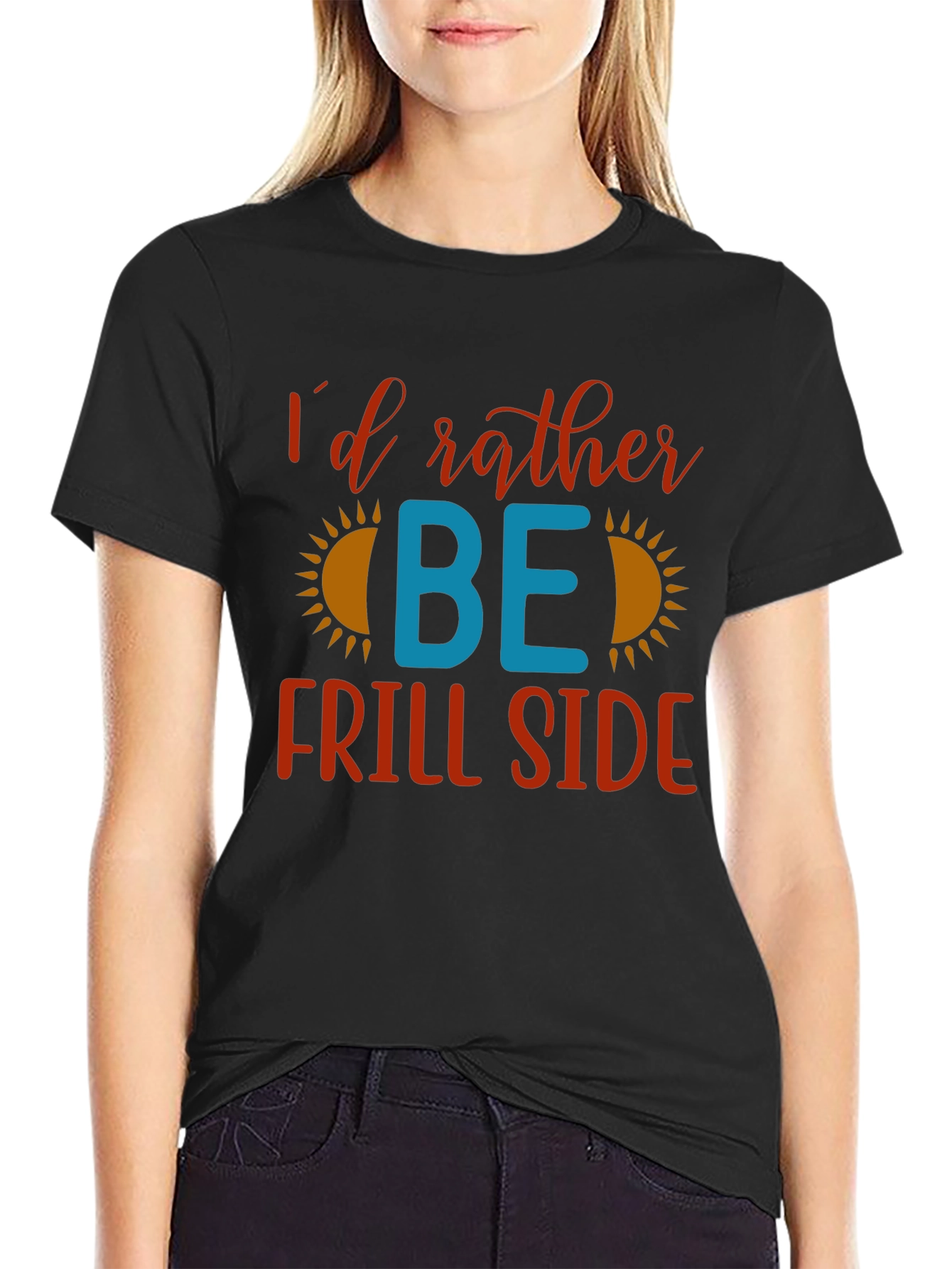 Id Rather Be Frill Side T-Shirt