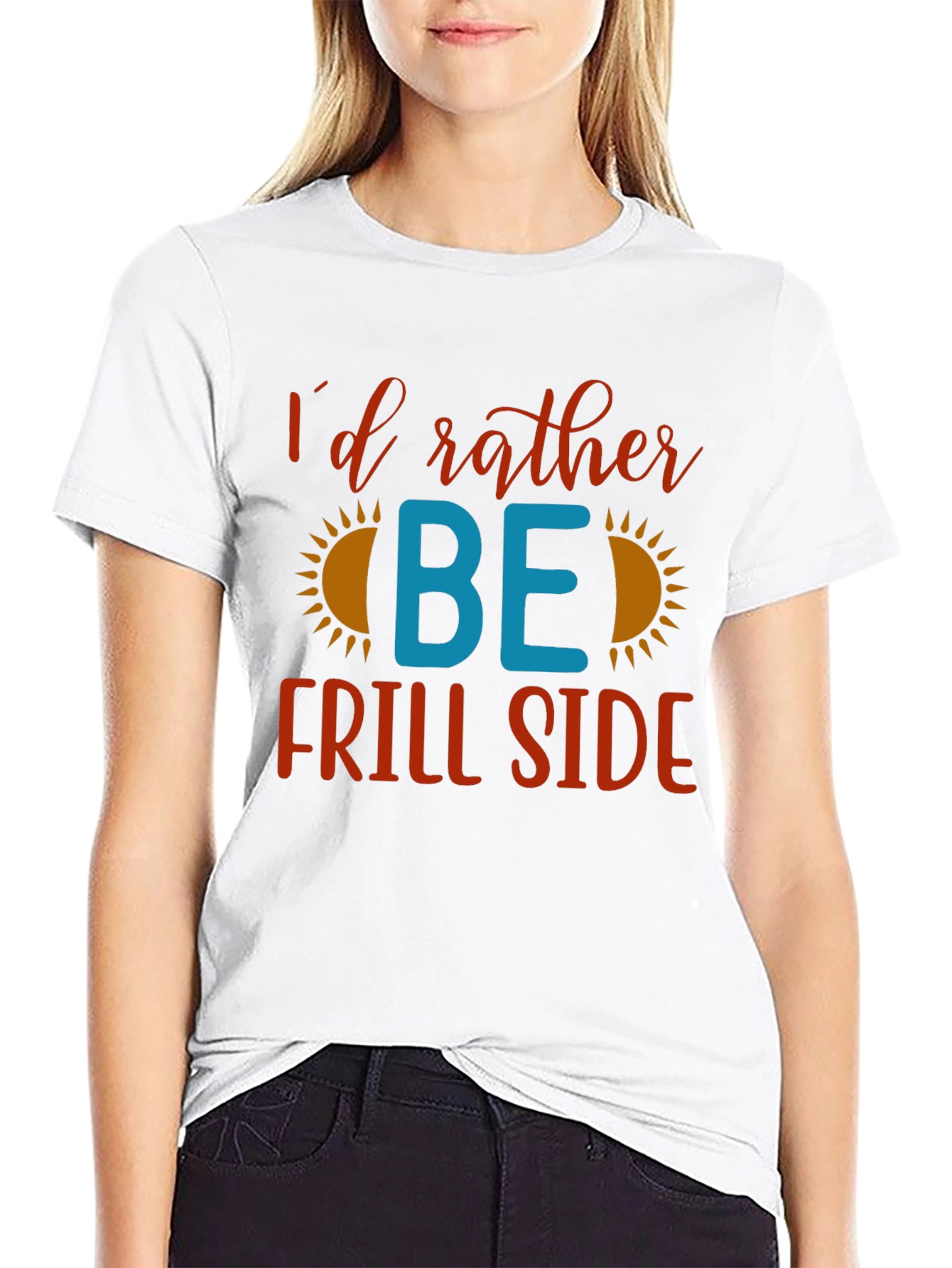 Id Rather Be Frill Side T-Shirt