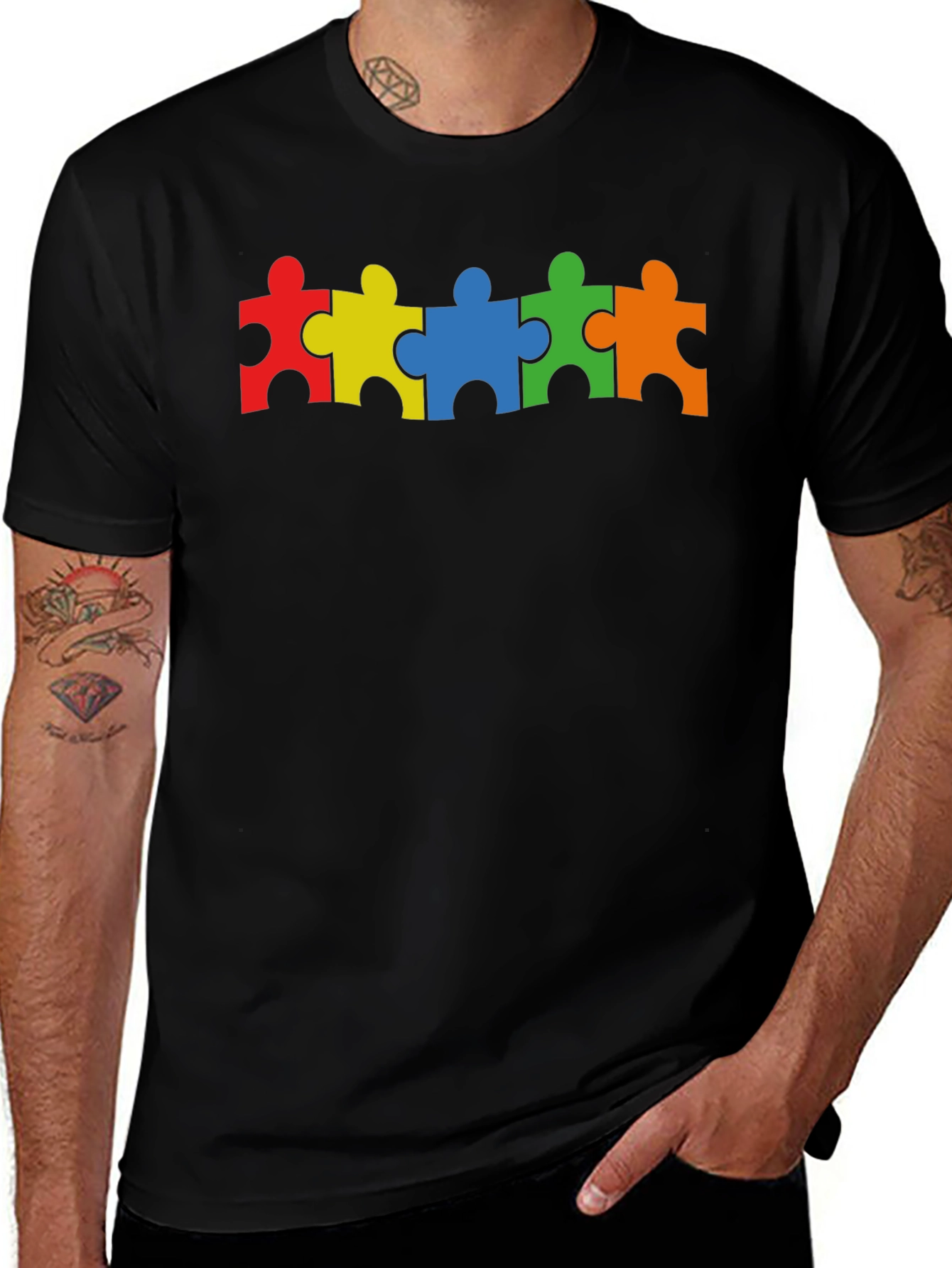 Autism Awareness Puzzle Piece Graphic Tee