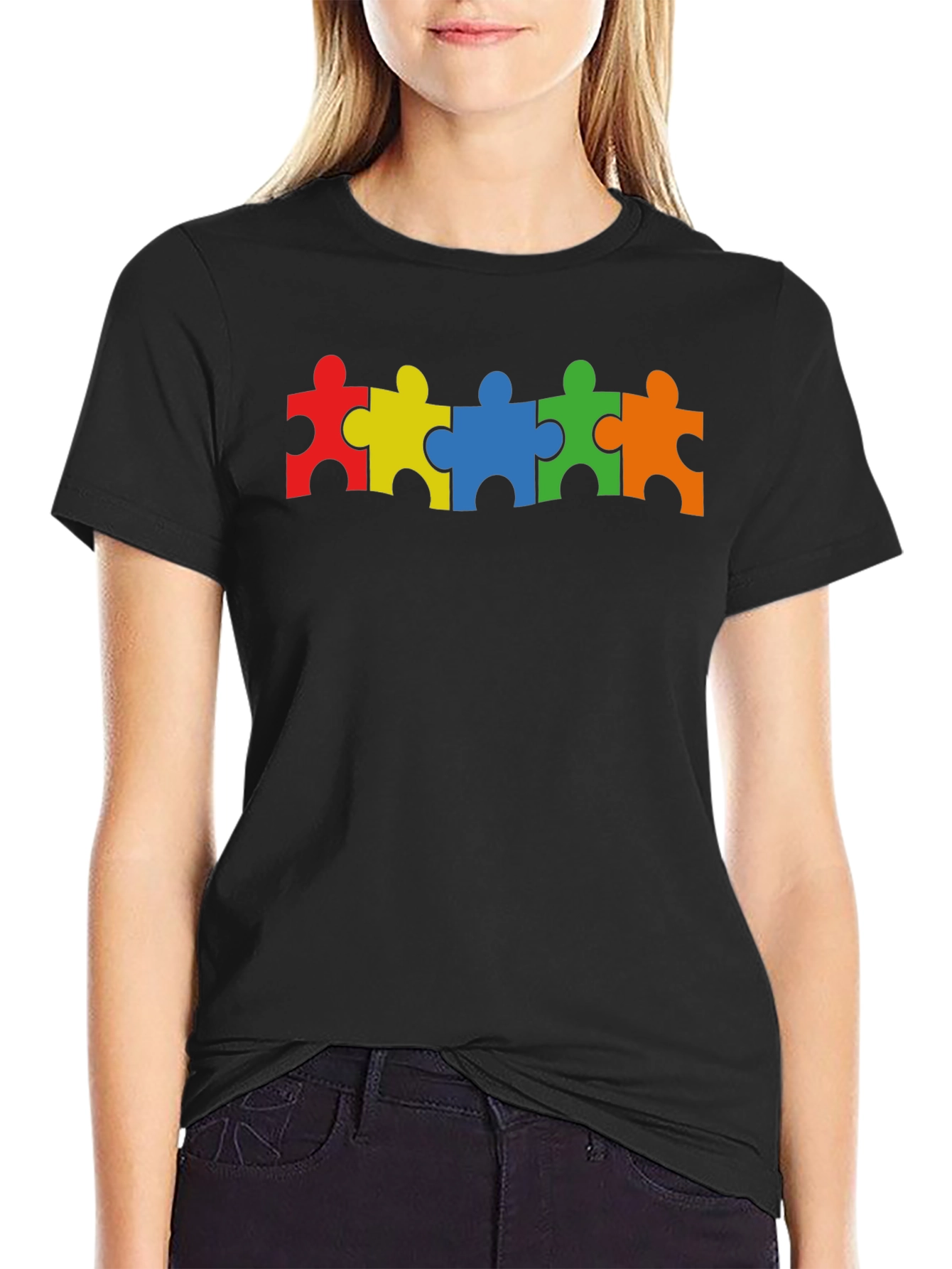 Autism Awareness Puzzle Piece Graphic Tee