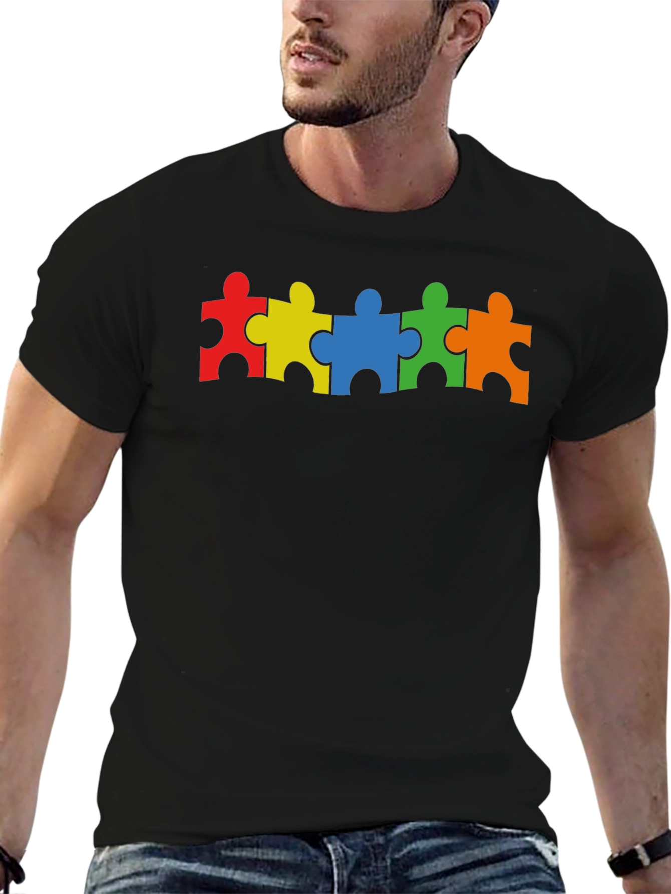 Autism Awareness Puzzle Piece Graphic Tee