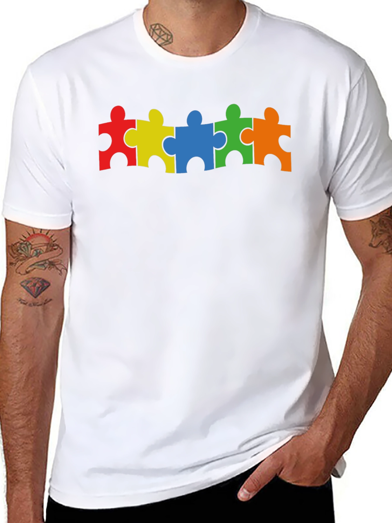Autism Awareness Puzzle Piece Graphic Tee