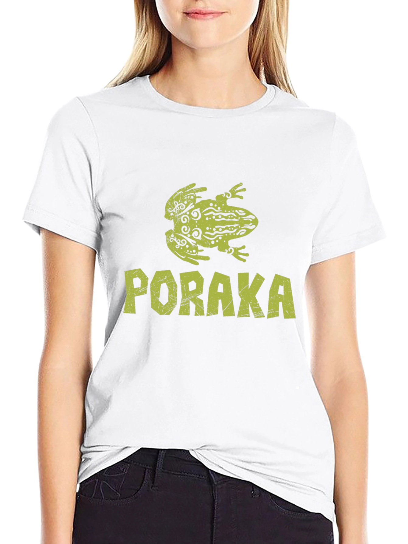 Poraka Frog Graphic Tee - Black