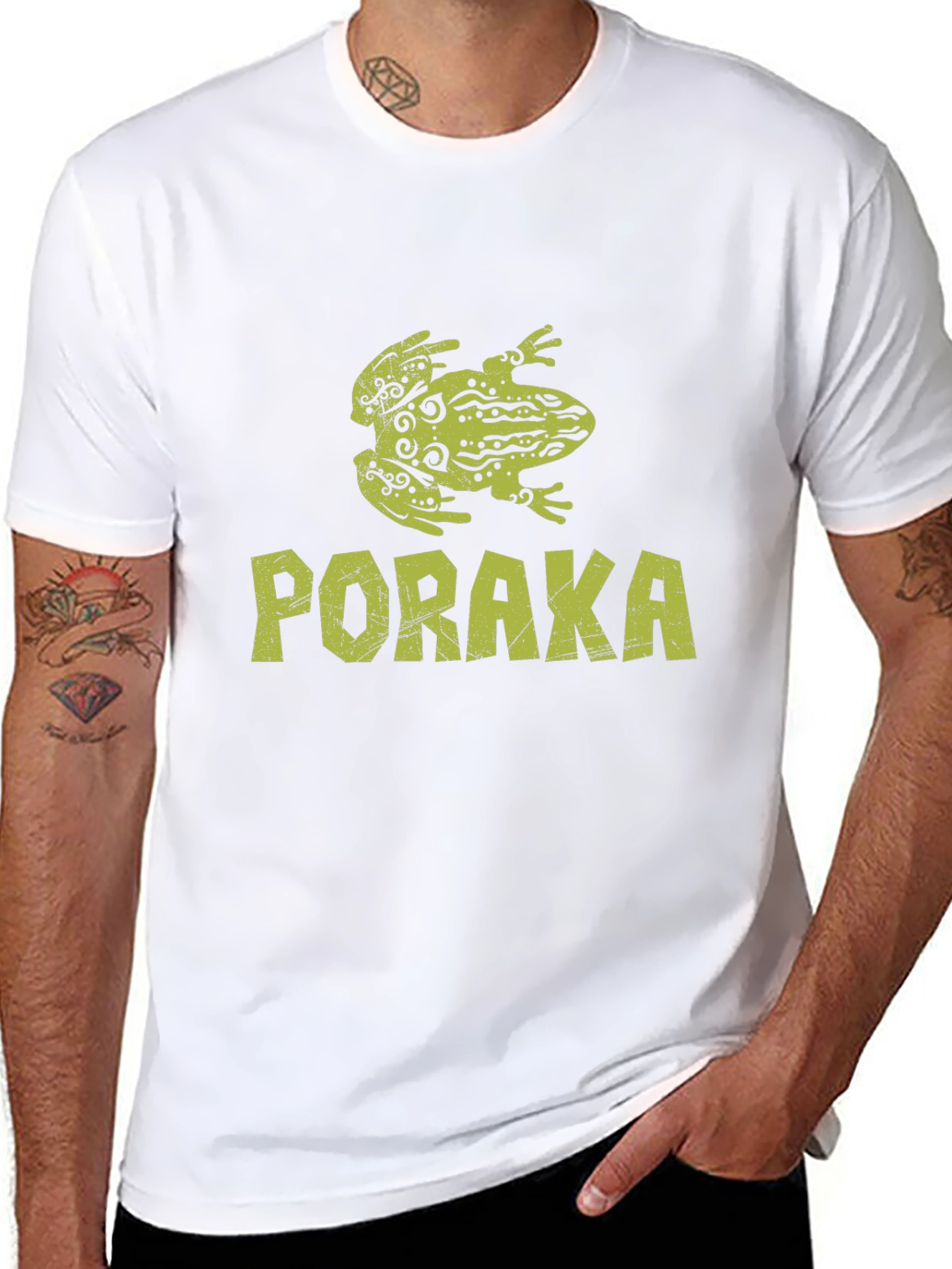 Poraka Frog Graphic Tee - Black