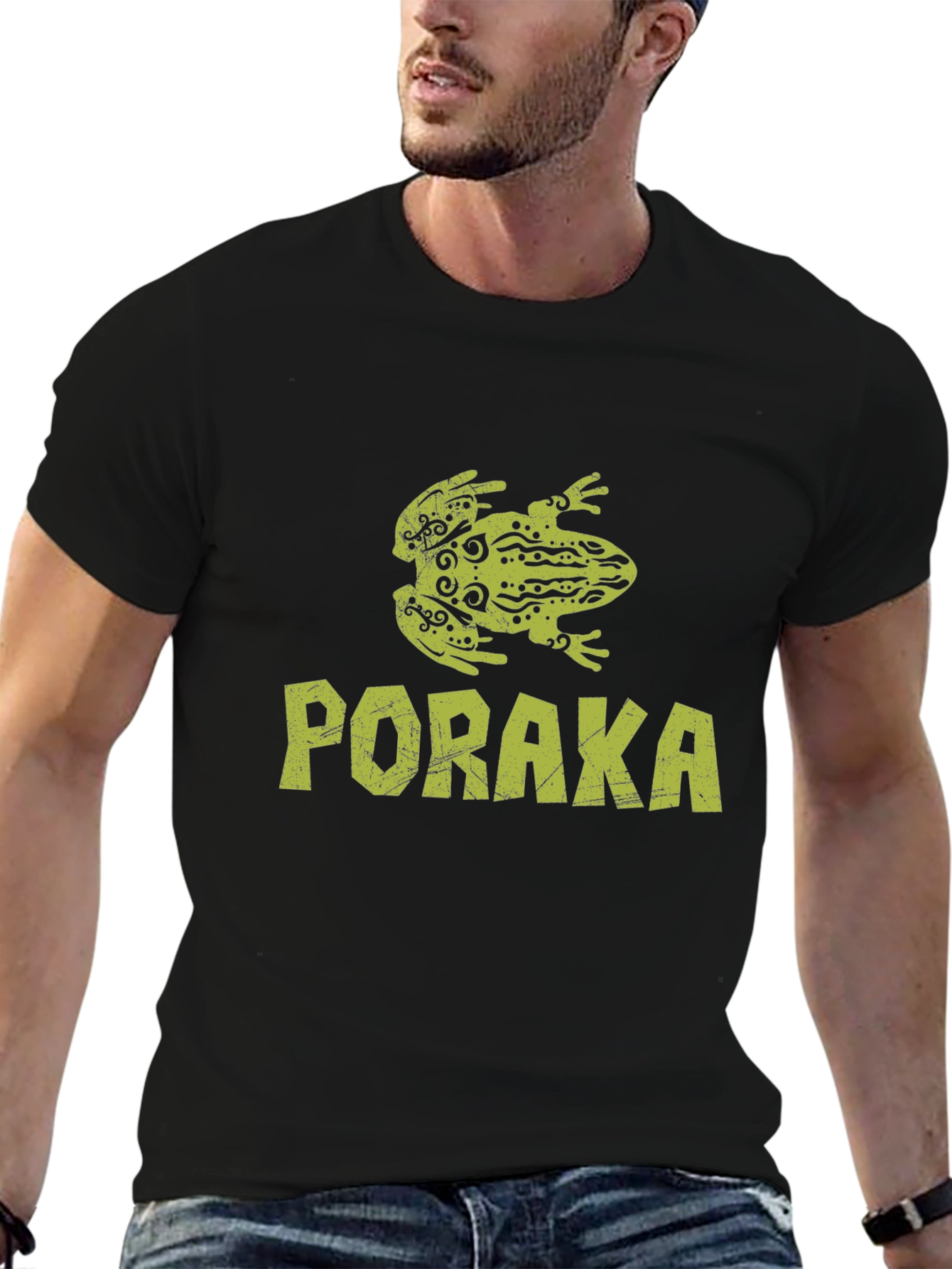 Poraka Frog Graphic Tee - Black