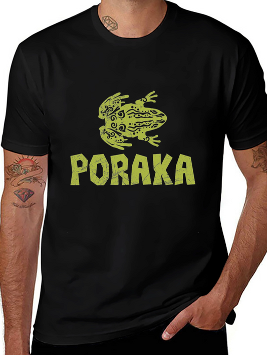 Poraka Frog Graphic Tee - Black
